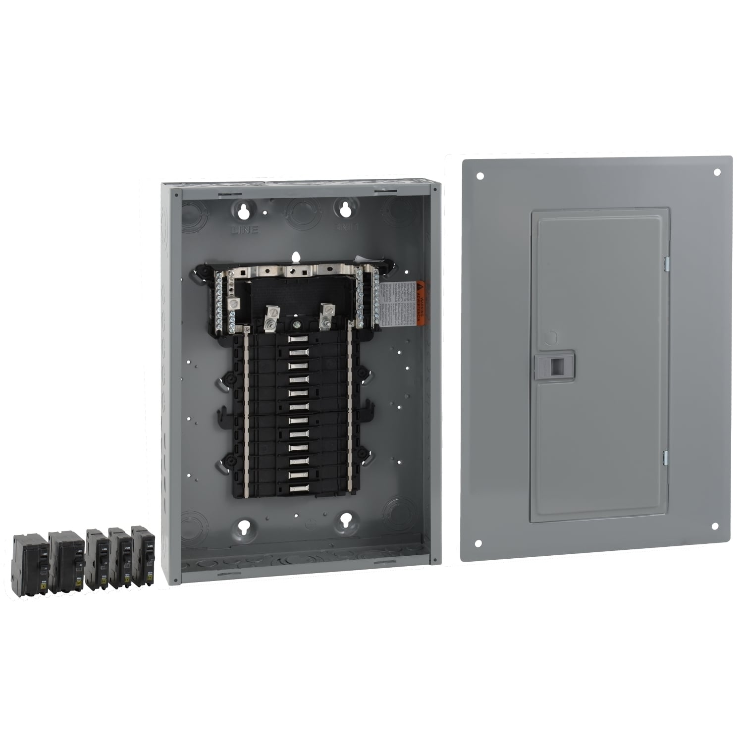 QO124L125PGCVP Neutral Value Pack Main Lug Load Center, 120/240 V AC, 125 A