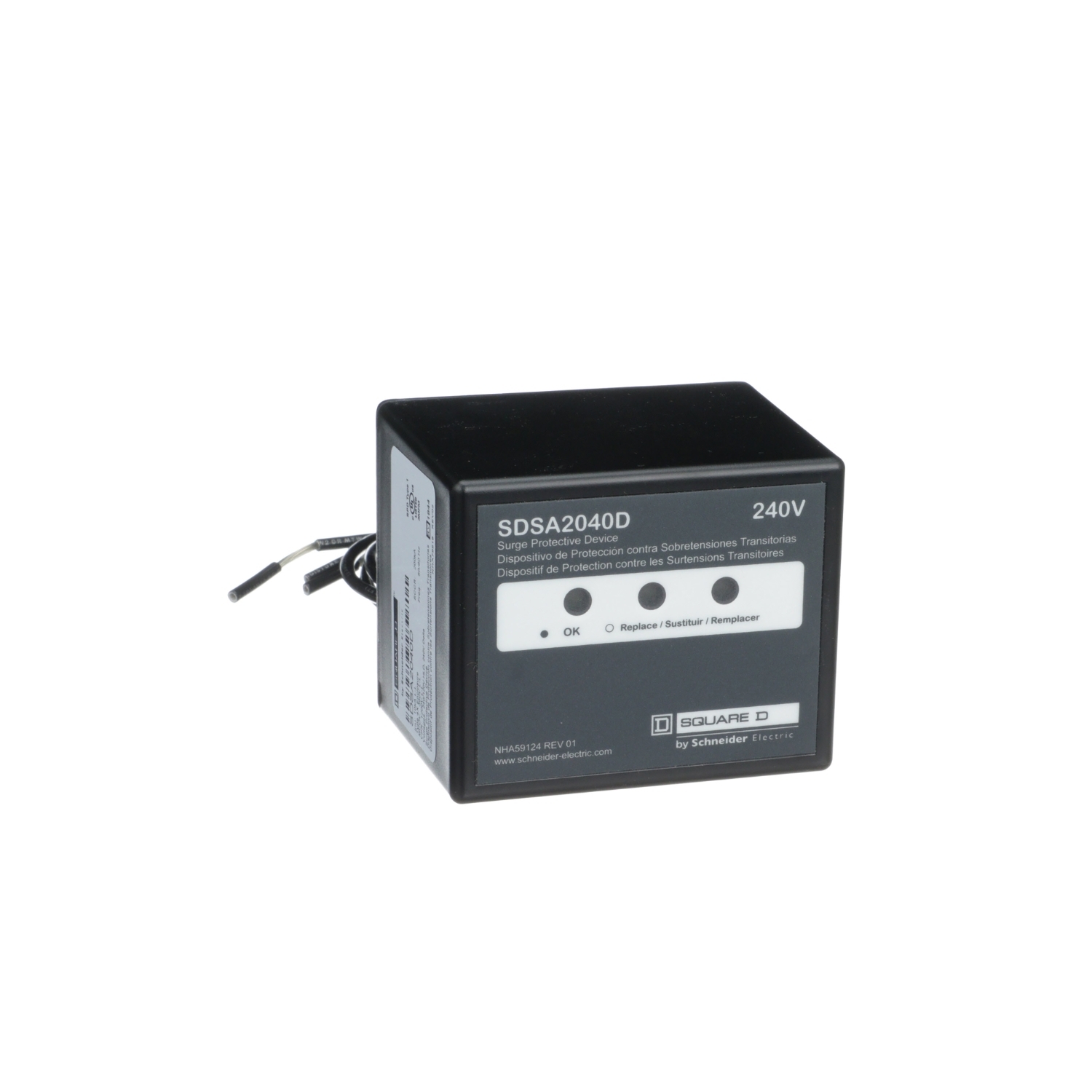 SDSA2040D Surgelogic Surge Protective Device, 240 Delta V AC, 200 kA SCCR, 3 Phase