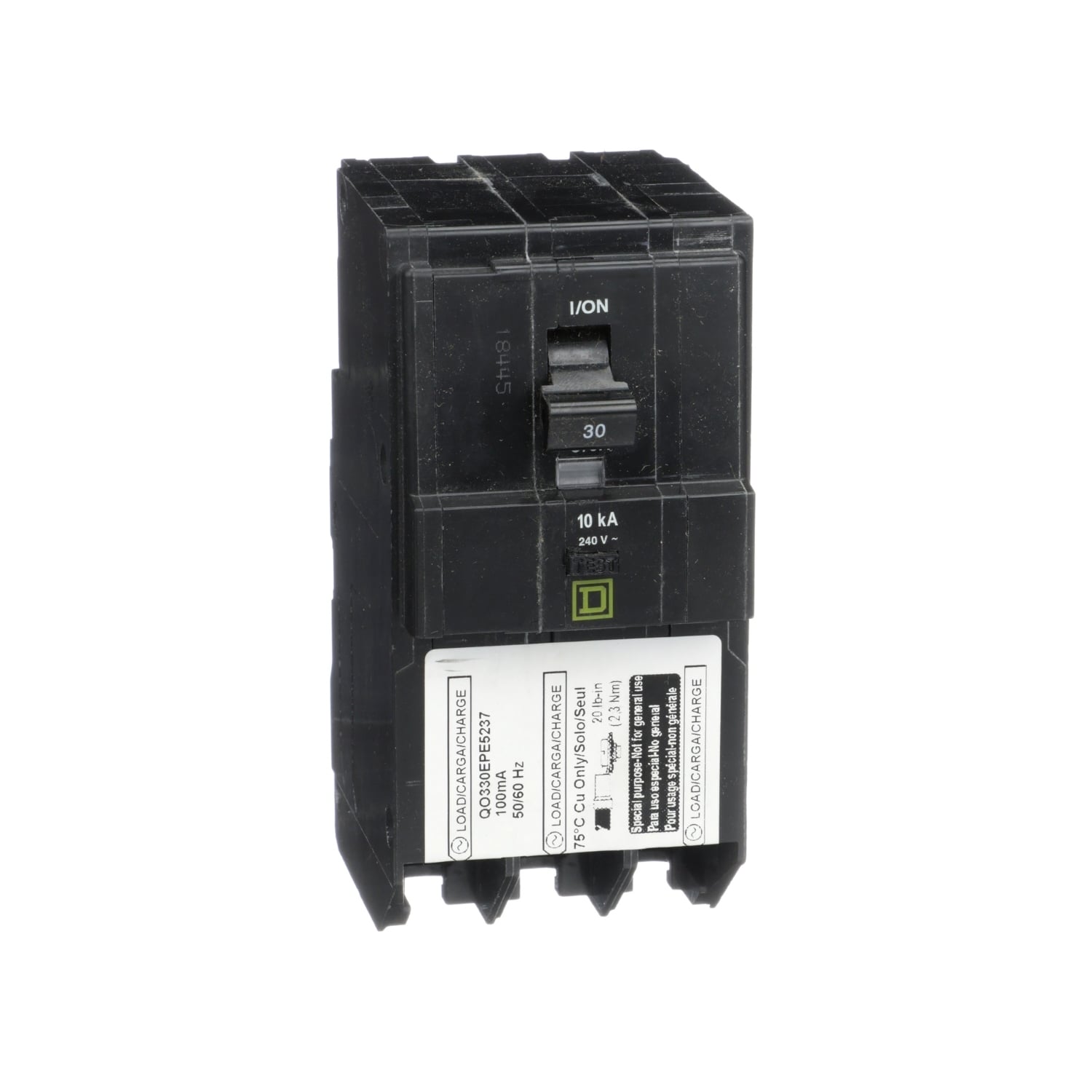 QO330EPE5237 Miniature Circuit Breaker, 30 Amp, 3 Pole, 240V