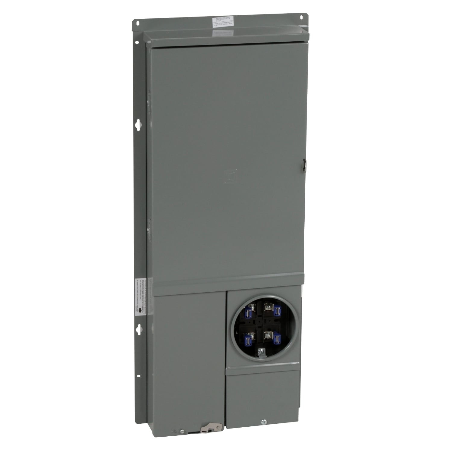 SC2040M125PF Homeline All-in-one Meter Socket, CSED, 125 Amp, Ringed, No Bypass, OH, UG, 20 Spaces, 40 Circuits, 10kA SSCR, Solar-ready
