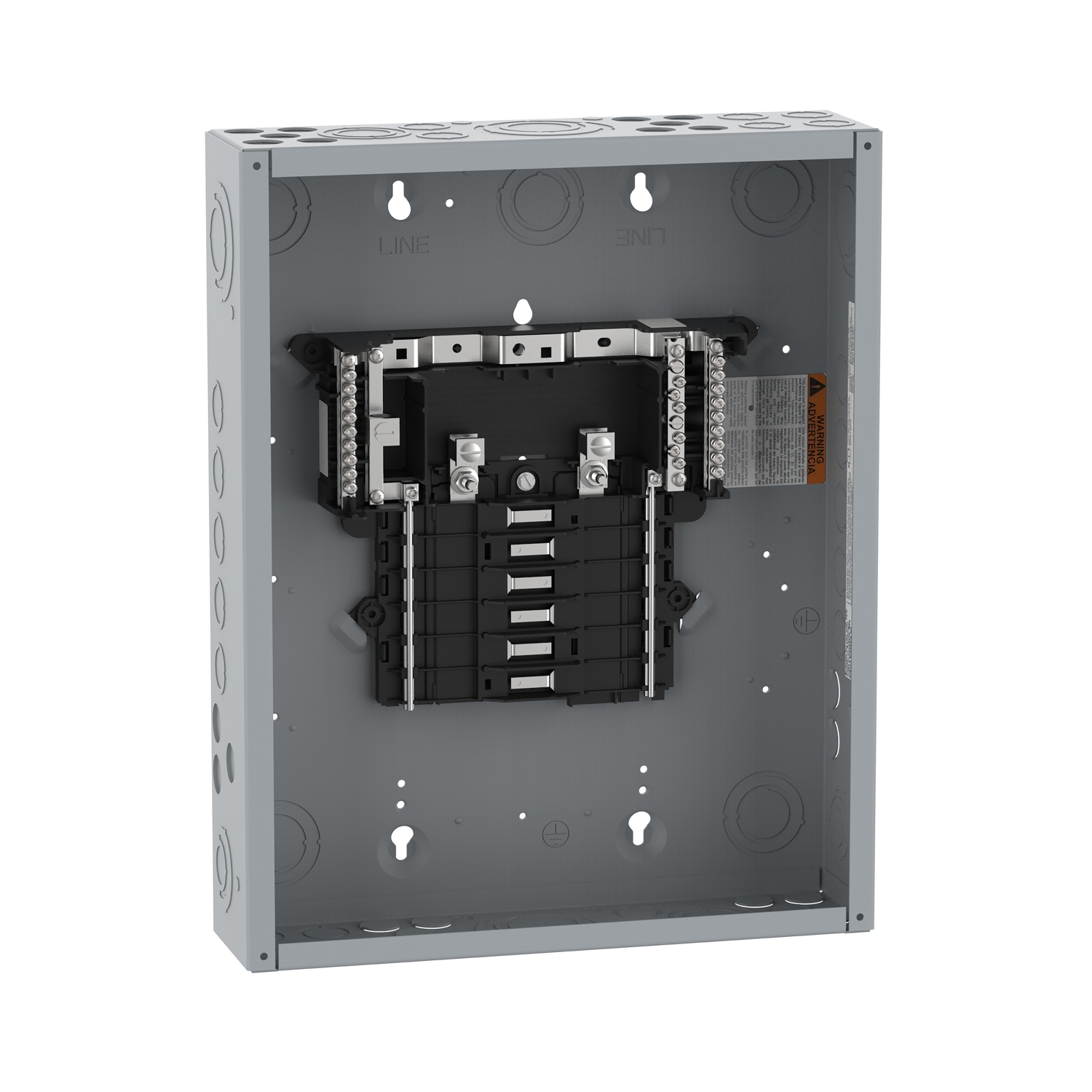 QO112L125PG 1-Phase Convertible Main Lug Load Center, 120/240 V, 125 A, 3 W Power Rating, 1 Poles