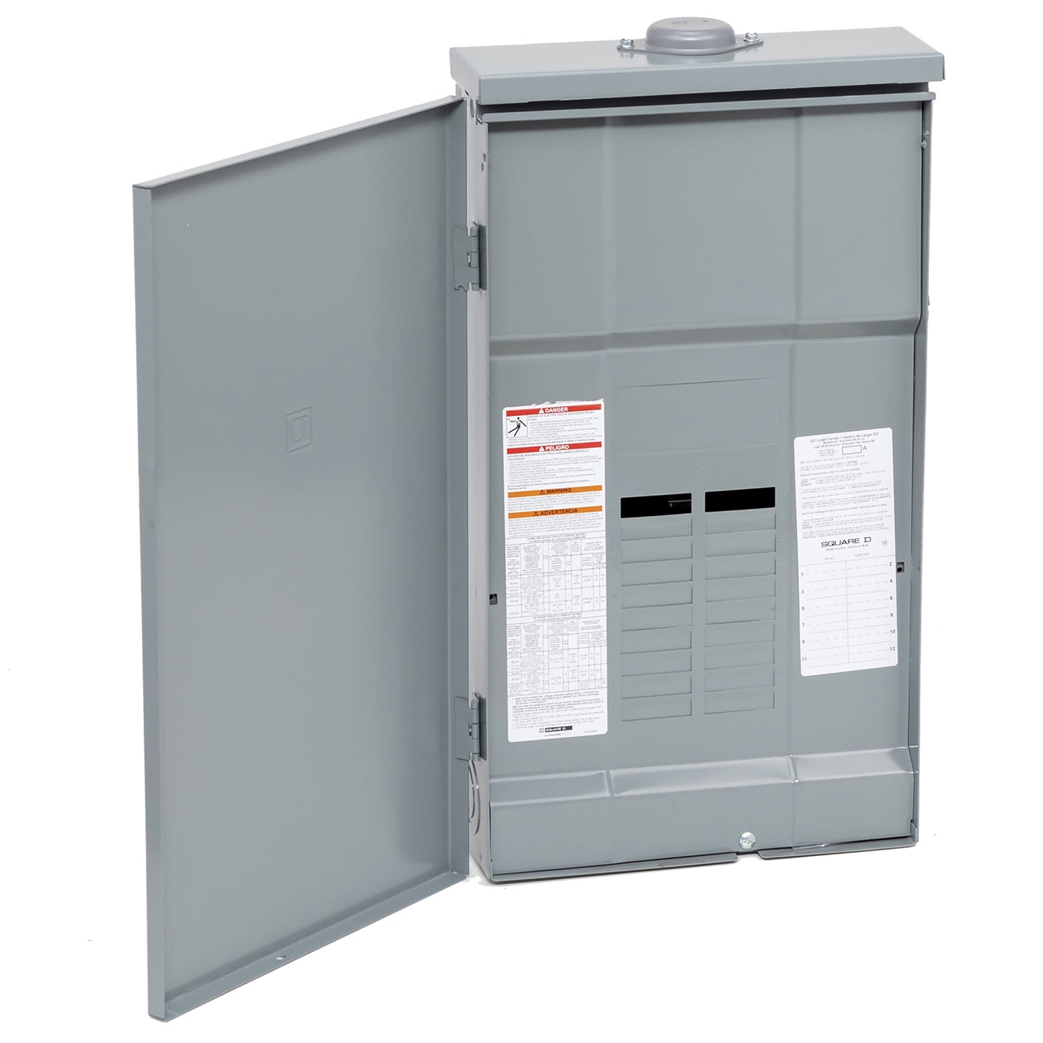 QO112L200PGRB 1-Phase Convertible Main Lug Load Center, 120/240 V, 200 A, 3 W Power Rating, 1 Poles