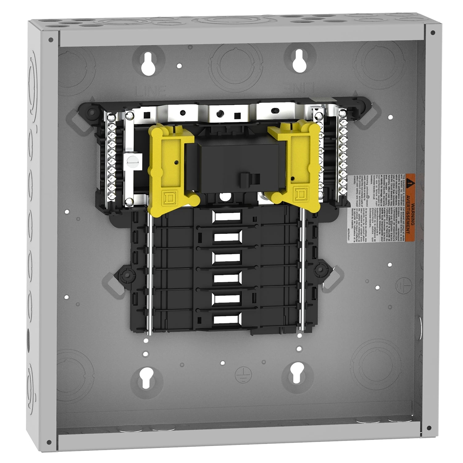 QO112M100P 1-Phase 3-Wire Convertible Main Neutral Load Center, 120/240 V AC, 100 A, 22 kA Interrupt