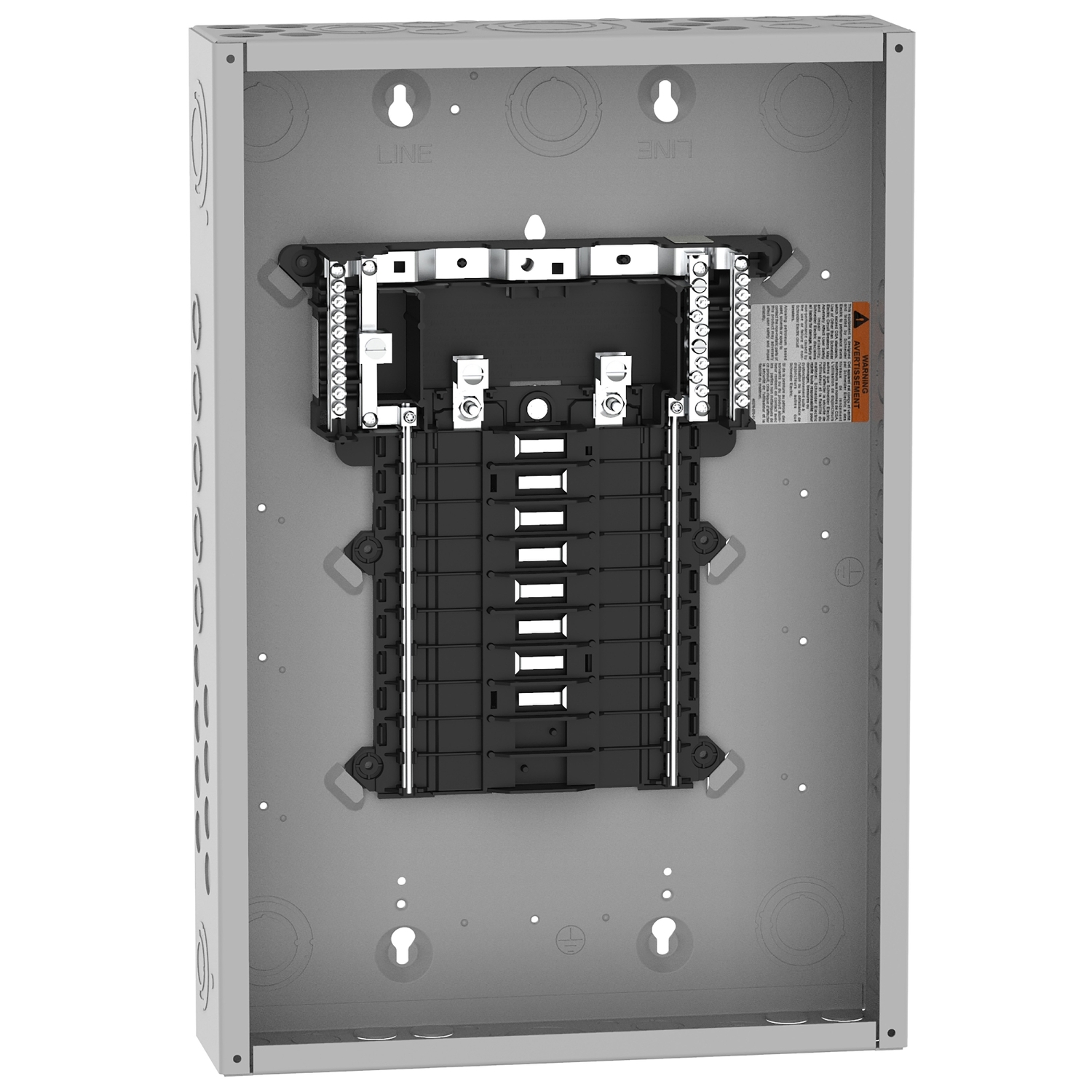 QO116L125PG 1-Phase 3-Wire Convertible Main Lug Neutral Load Center, 120/240 V AC, 125 A, 65 kA Interrupt