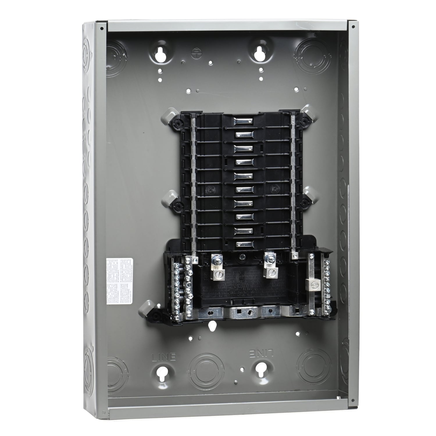 Load center, QO, 1 phase, 20 spaces, 20 circuits, 125A convertible main lugs, PoN, NEMA1, wide gutter