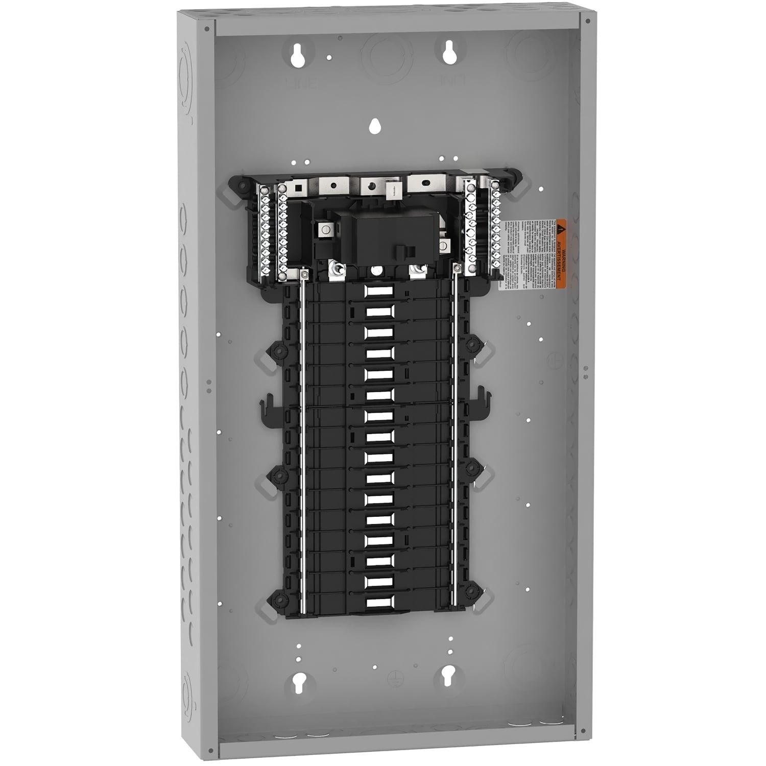 QO132M125P 1-Phase Convertible Main Neutral Load Center, 120/240 V AC, 125 A, 1 Pole, 22 kA Interrupt