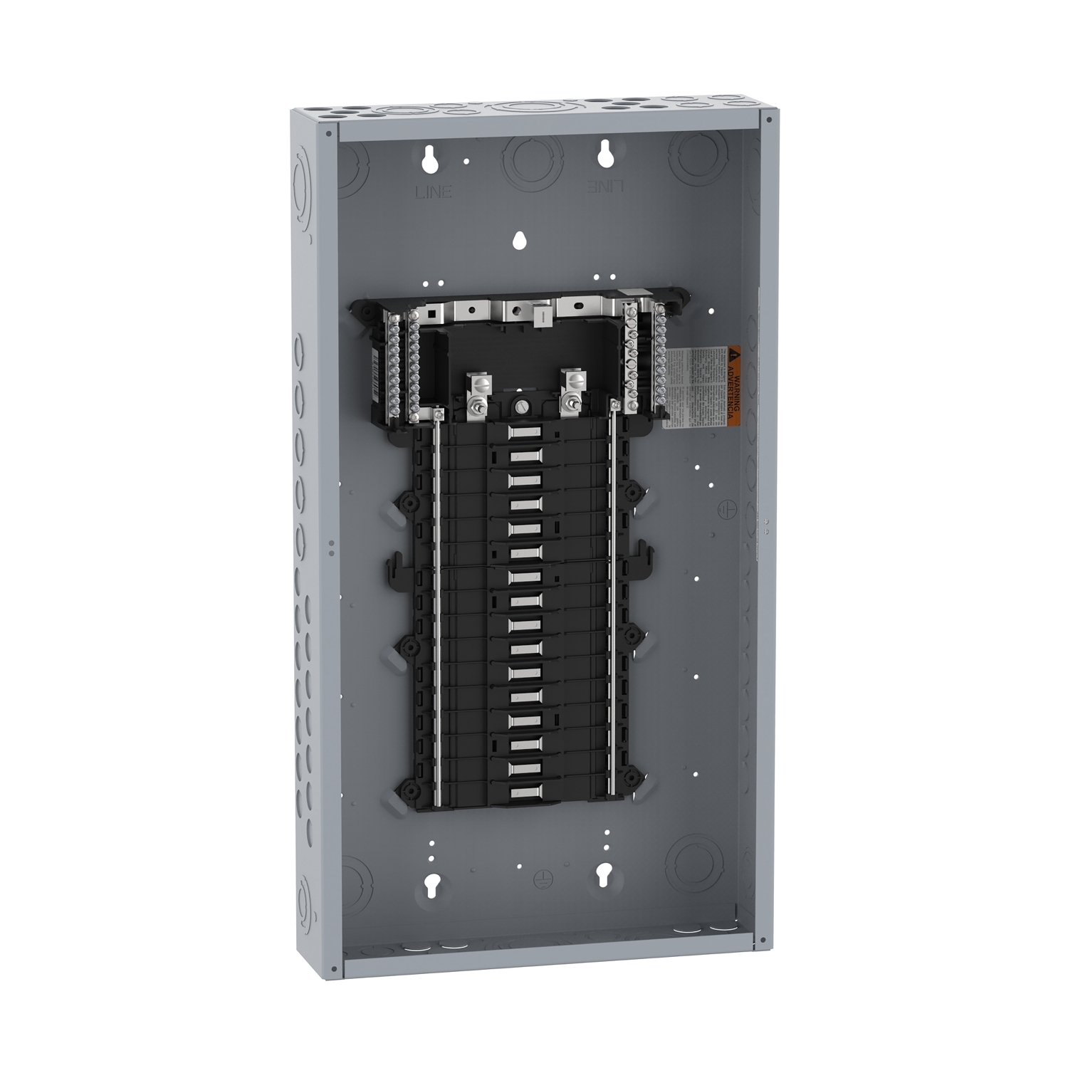 QO132L125PG 1-Phase Convertible Main Lug Load Center, 120/240 V, 125 A, 3 W Power Rating, 1 Poles