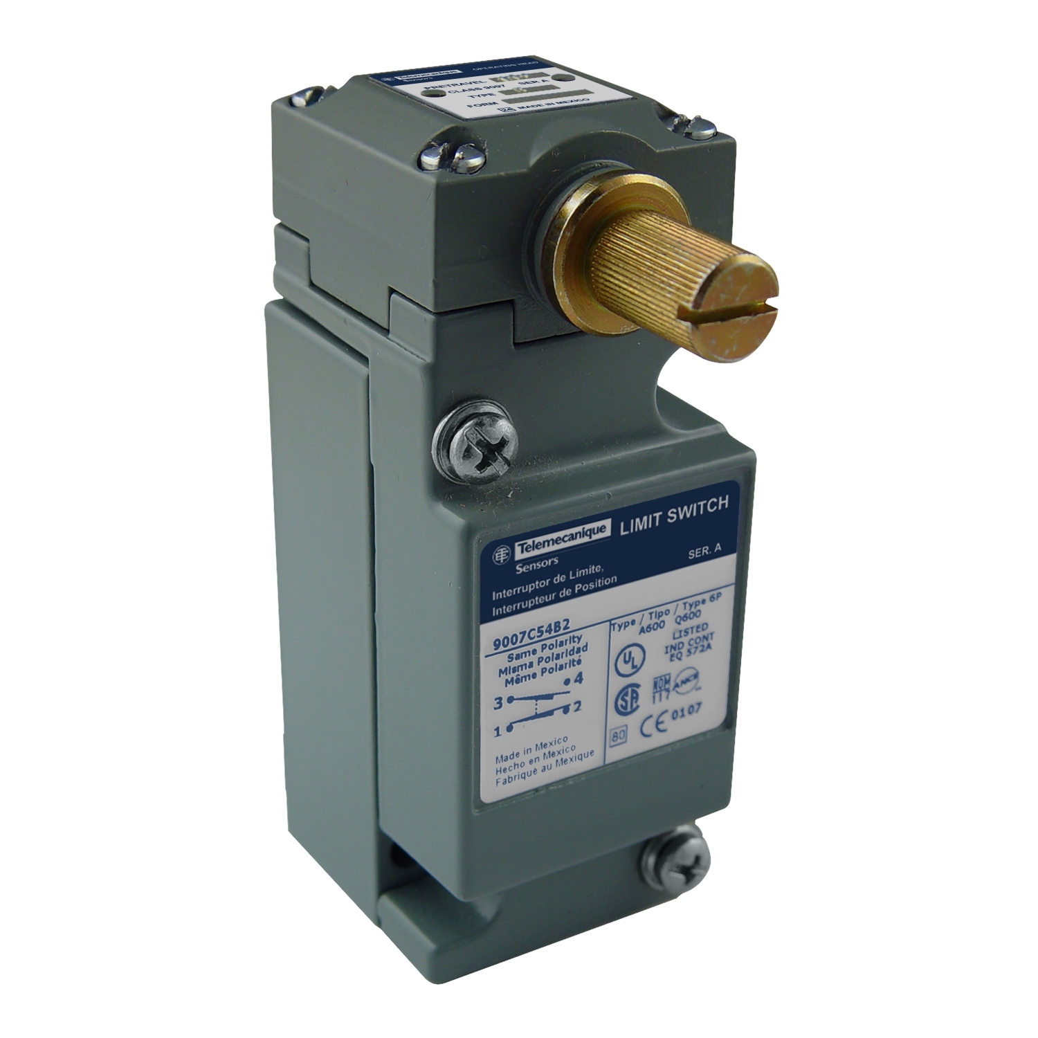 Limit switch, 9007, 600 V 10amp c +options