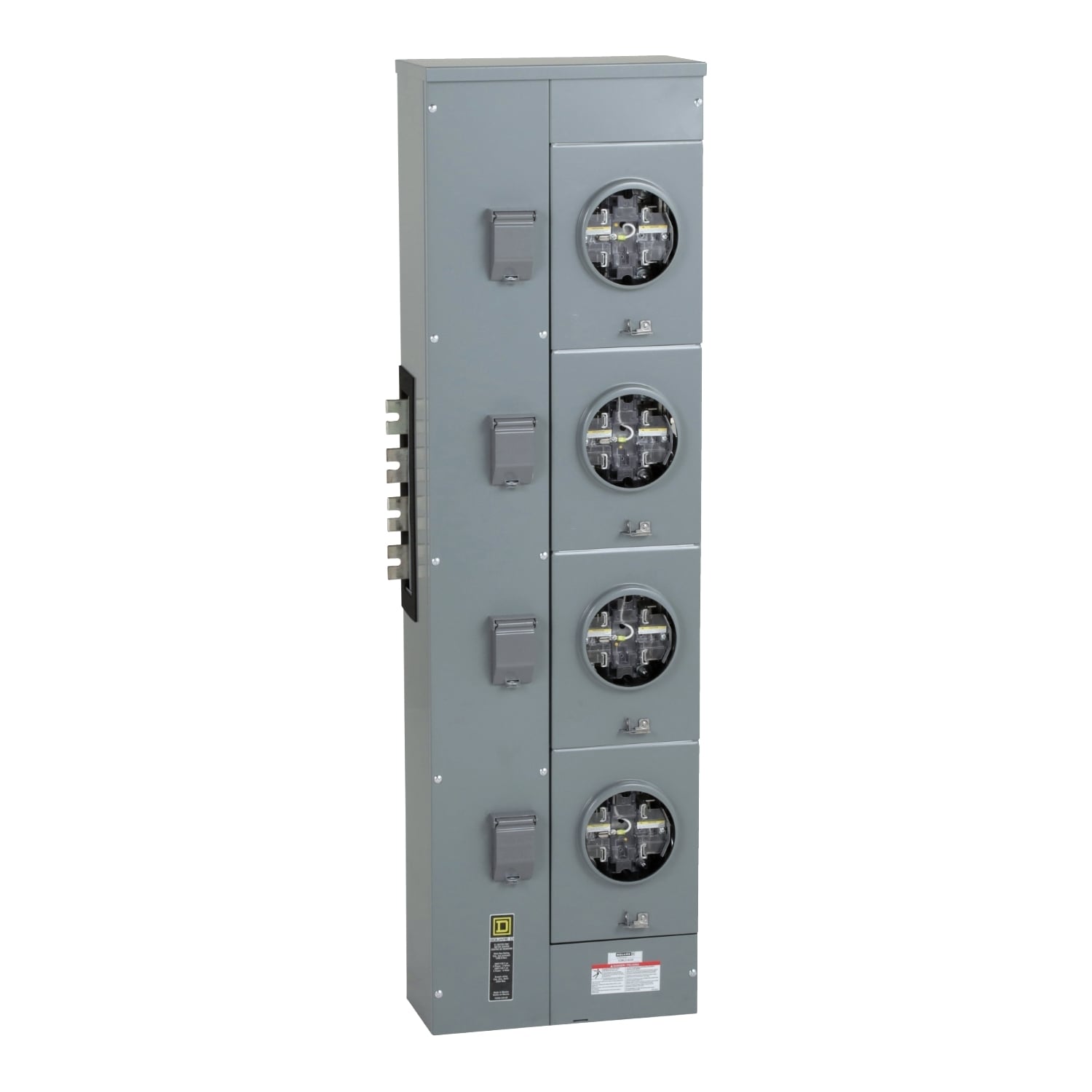 EZML314125 Branch Unit, EZ Meter Pak, 125 Amp, 4 Socket, 208Y/120V, Lever Bypass, Ringless, Aluminum Busbar