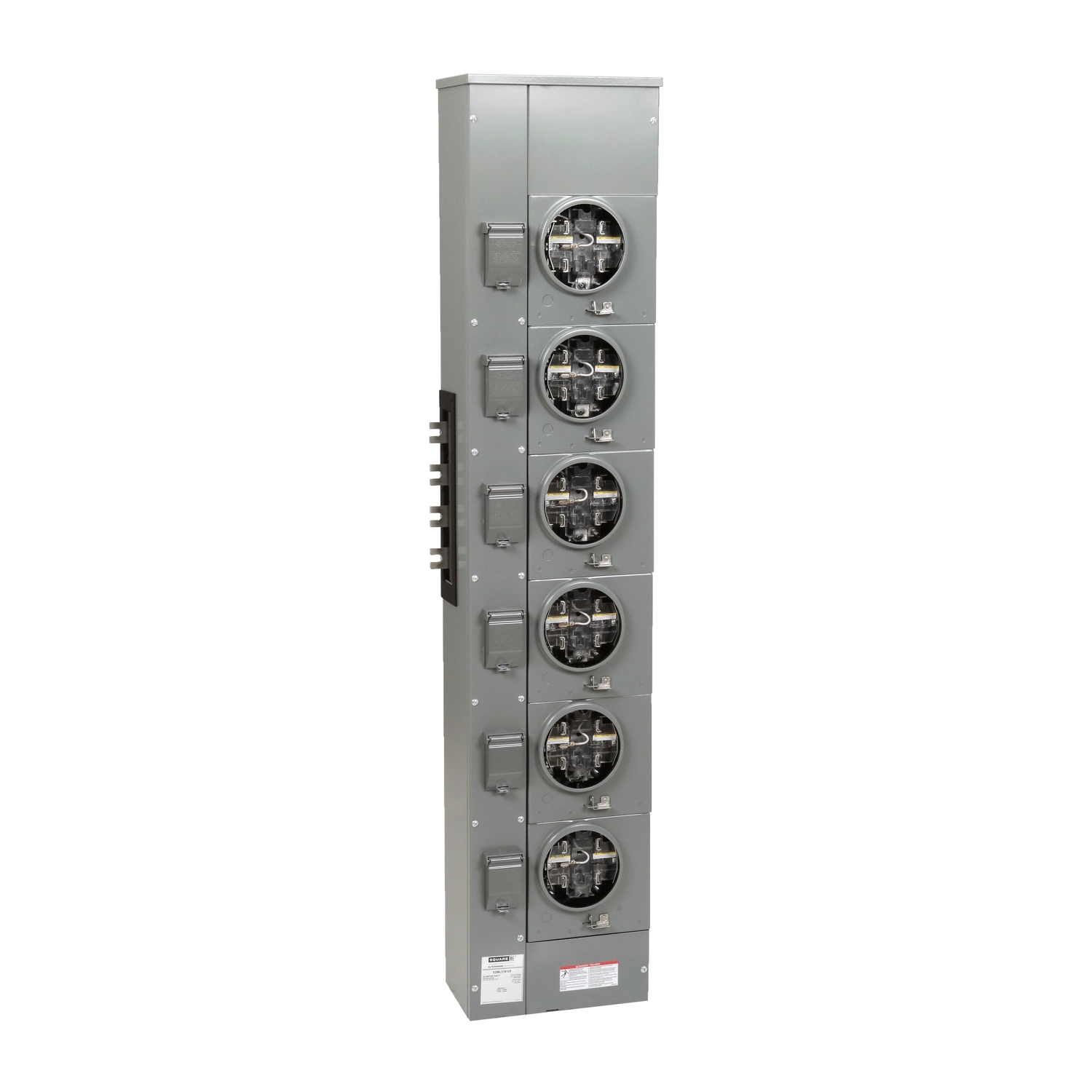 EZML316125 Branch Unit, EZ Meter Pak, 125 Amp, 6 Socket, 208Y/120V, Lever Bypass, Ringless, Aluminum Busbar