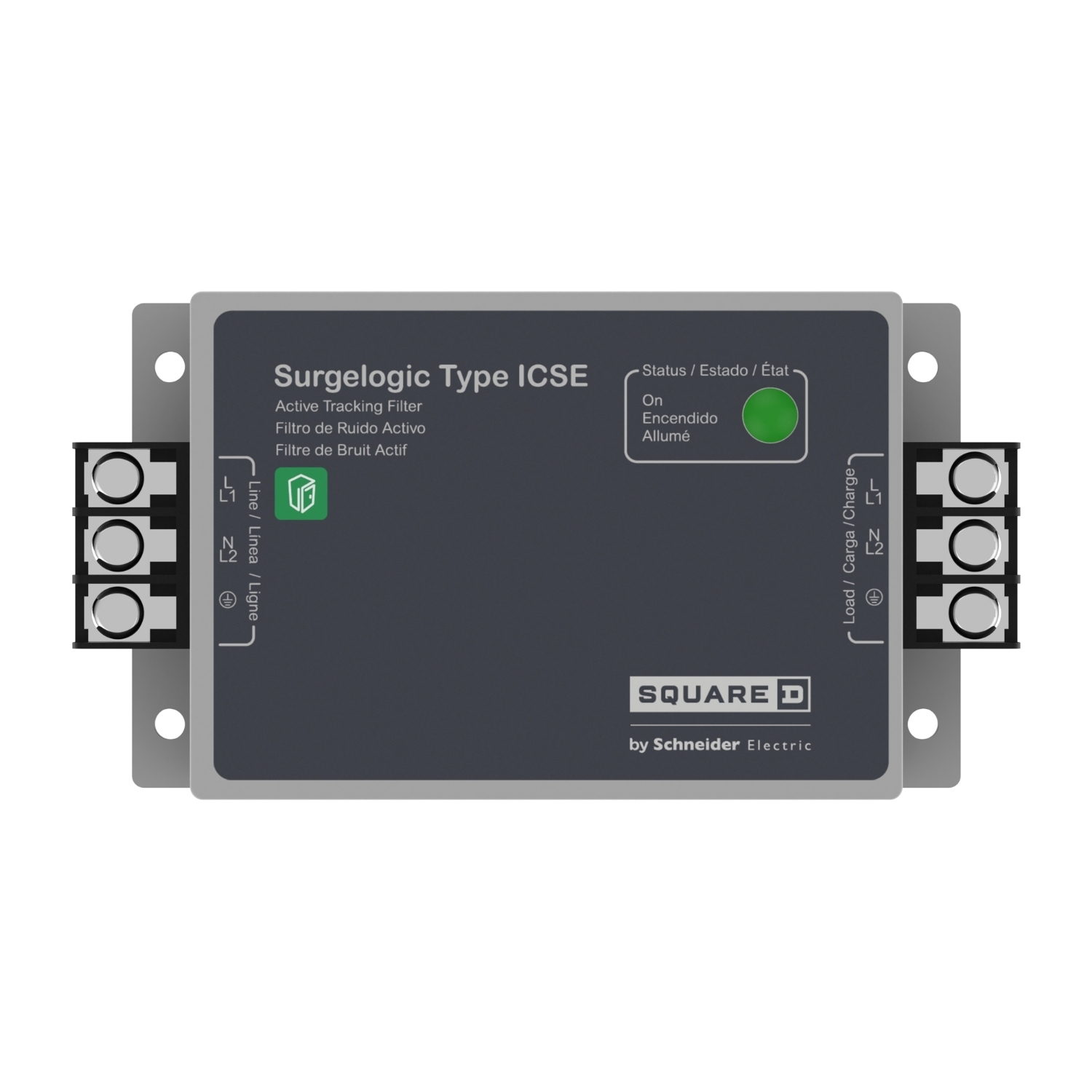 HFNF120ICSE030 Surgelogic Type ICSE Surge Protection Device With Active Tracking Filter, 120 V, 7.5 A, 100 KHz to 50 MHz Normal Mode/5 MHz to 50 MHz Common Mode Bandwidth