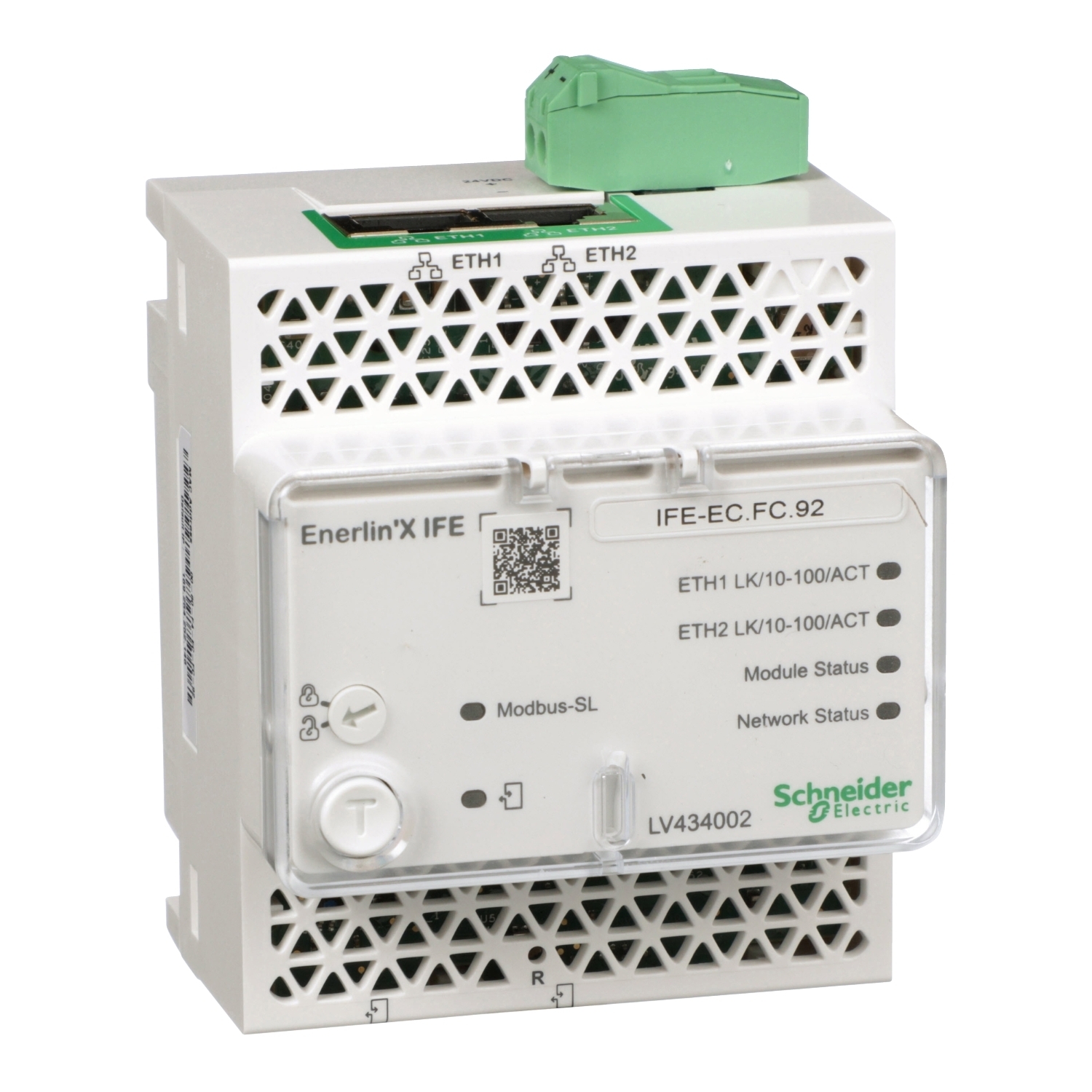 LV434002 Ethernet Switchboard Server, Interfacing Function, 24 V DC, DIN Rail Mount, -4 to 158 deg F Operating