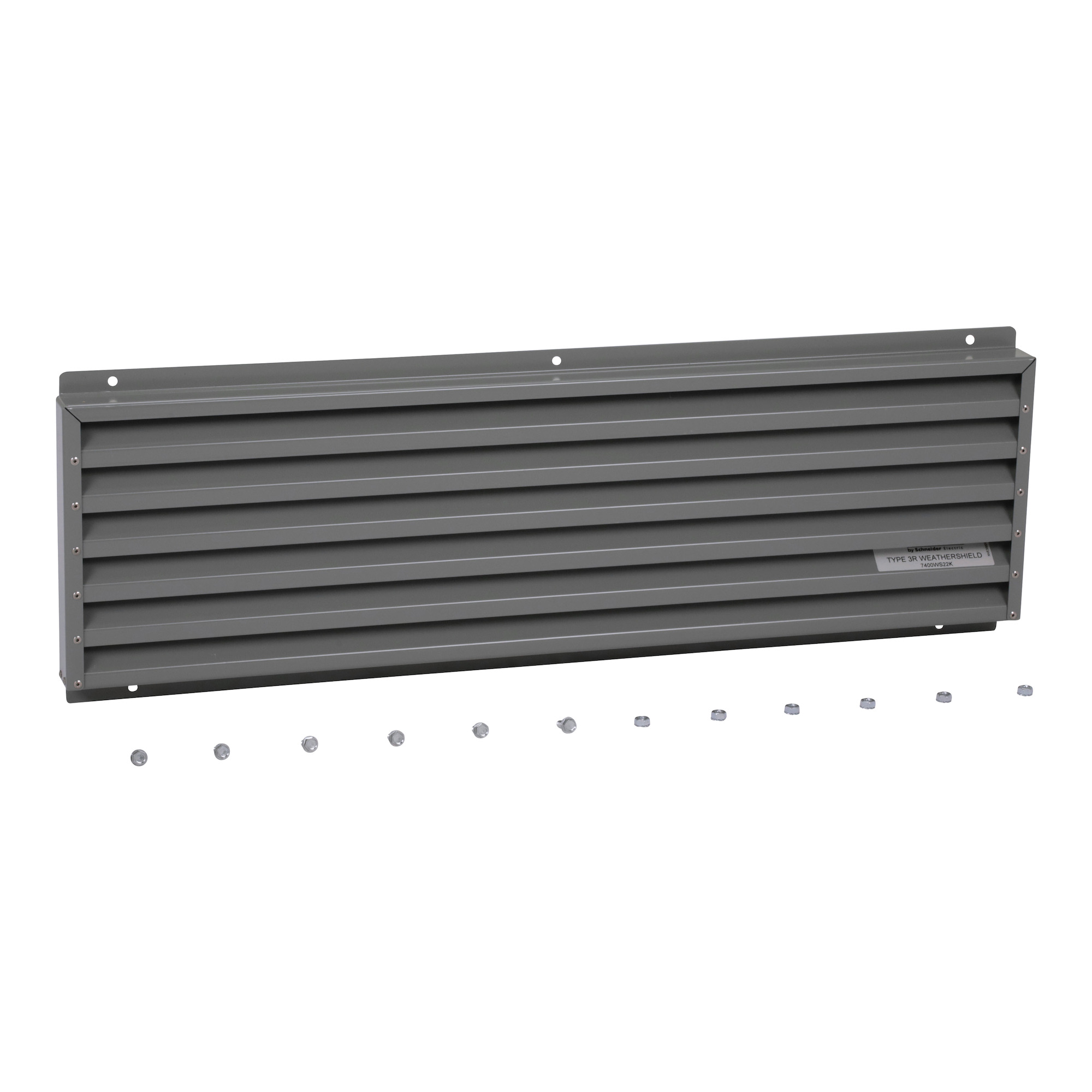 7400WS22K Transformer Weathershield, For Use With 22K Enclosure Style EX Low Voltage Distribution Transformer, Steel, Gray