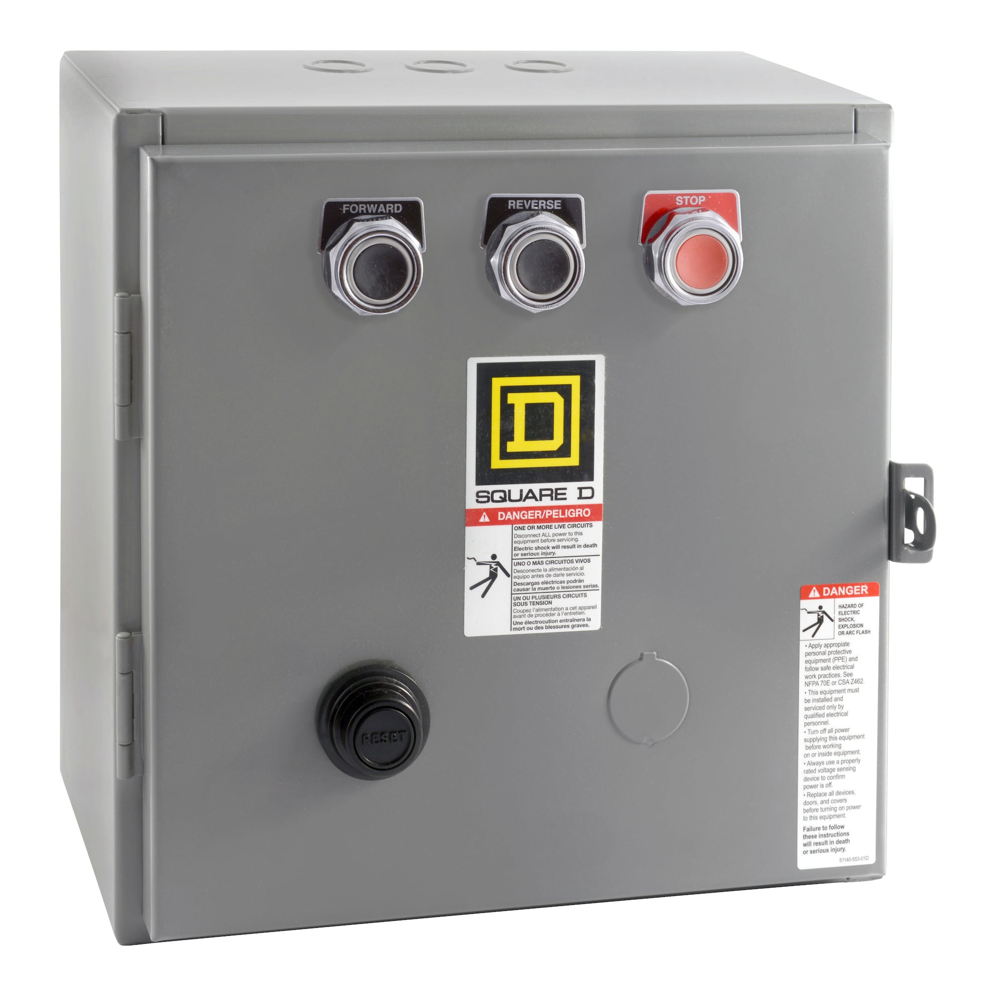 8736SCG8V81FF4T 8736 Magnetic Starter, 480/120 VAC at 60 Hz V Coil, 3 Poles, NEMA 1 Enclosure