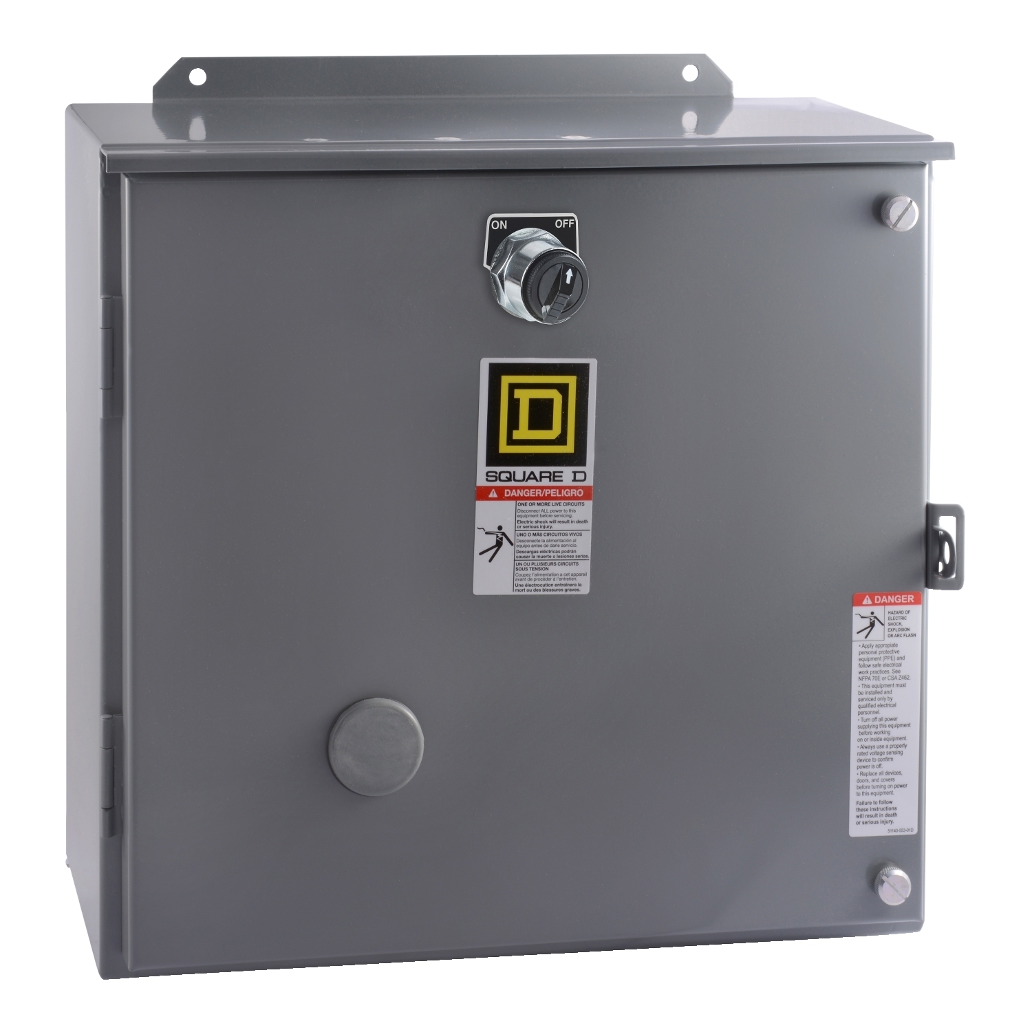 8903LA1000V81CFF4T Electrically Held Lighting Contactor, 120,480 V AC v coil, 10 poles