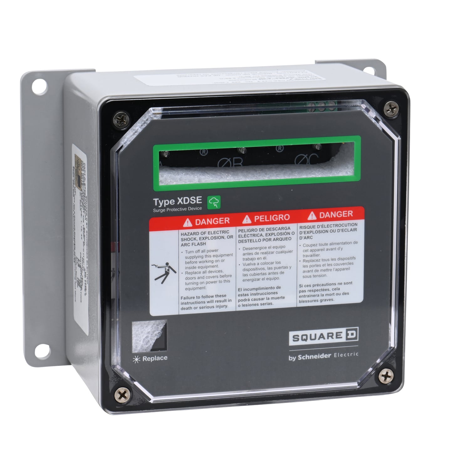 SSP02XDSE10A Surgelogic Type 2 Surge Protective Device, 208Y/120 V AC, 3 ph