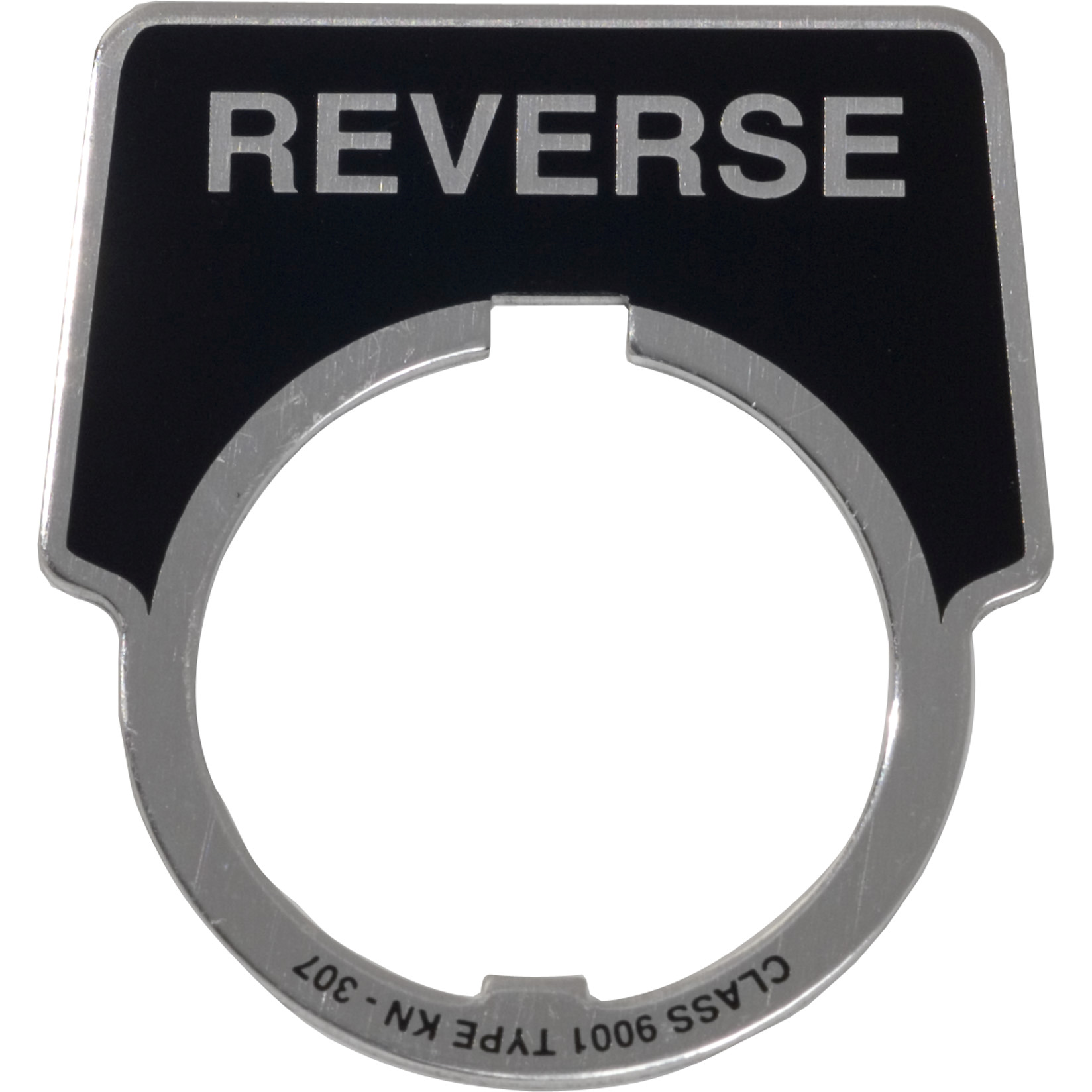 9001KN307 9001 T-K Legend Plate, Metal, Black Field