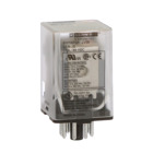 Plug in relay, Type KP, tubular, 1 HP at 277 VAC, 10A resistive at 120 VAC, 8 pin, DPDT, 2 NO, 2 NC, 48 VDC coil