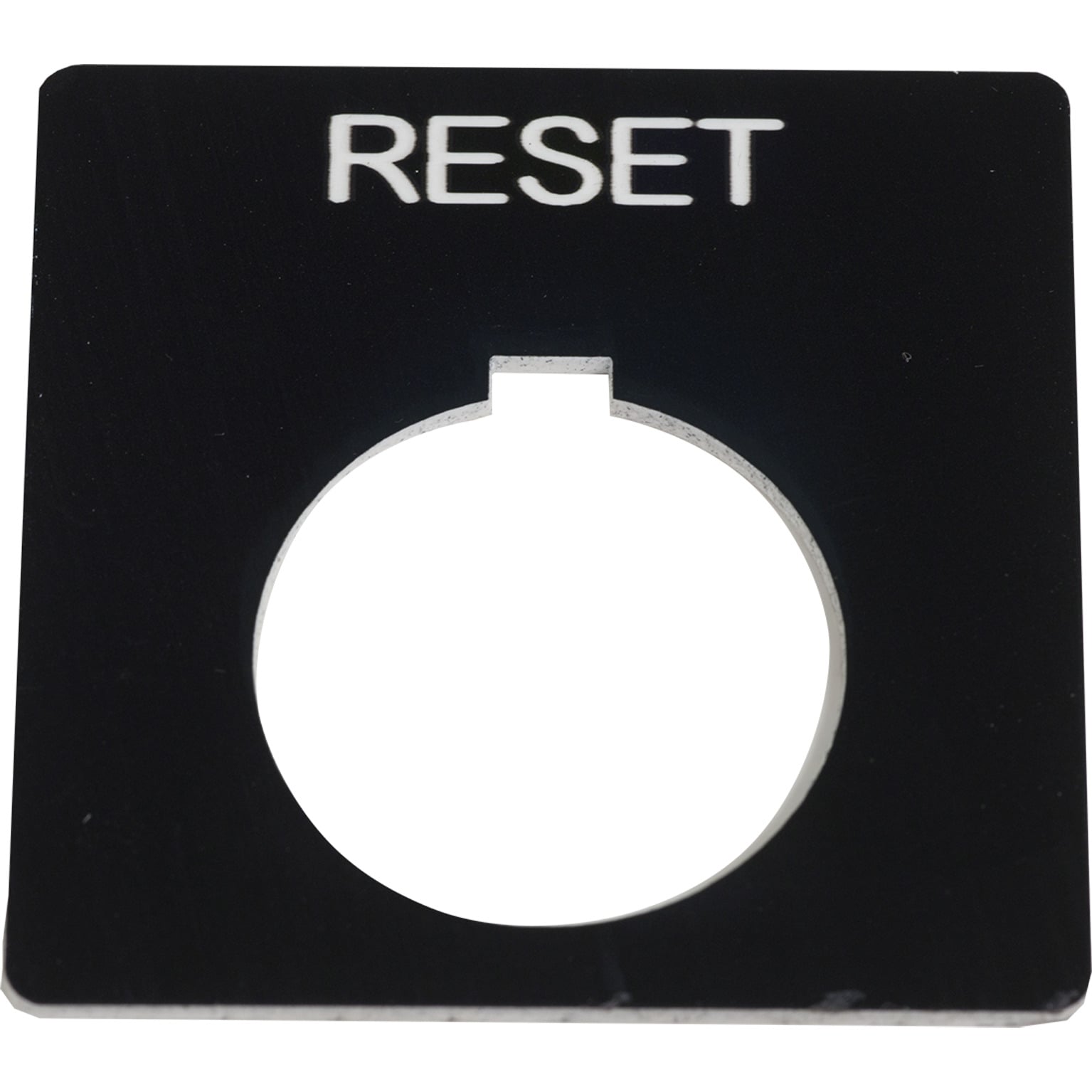 9001KN123BP 9001 T-K Legend Plate, Square Plate, Plastic, Black Field