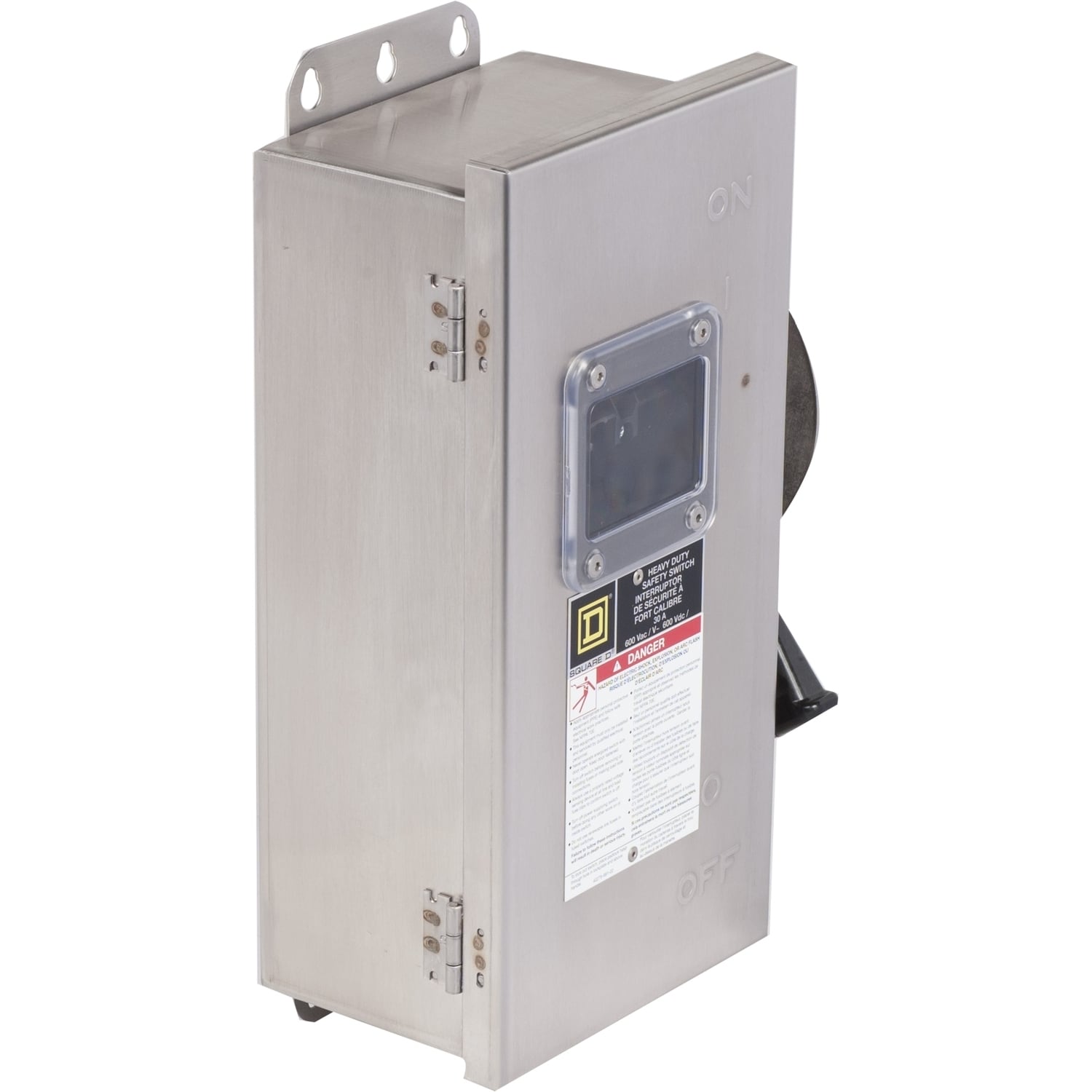 CHU361DS Disconnect Safety Switch, 600 VAC/VDC, 30 A, 15 hp, 30 hp, 3PST Contact, 3 Poles