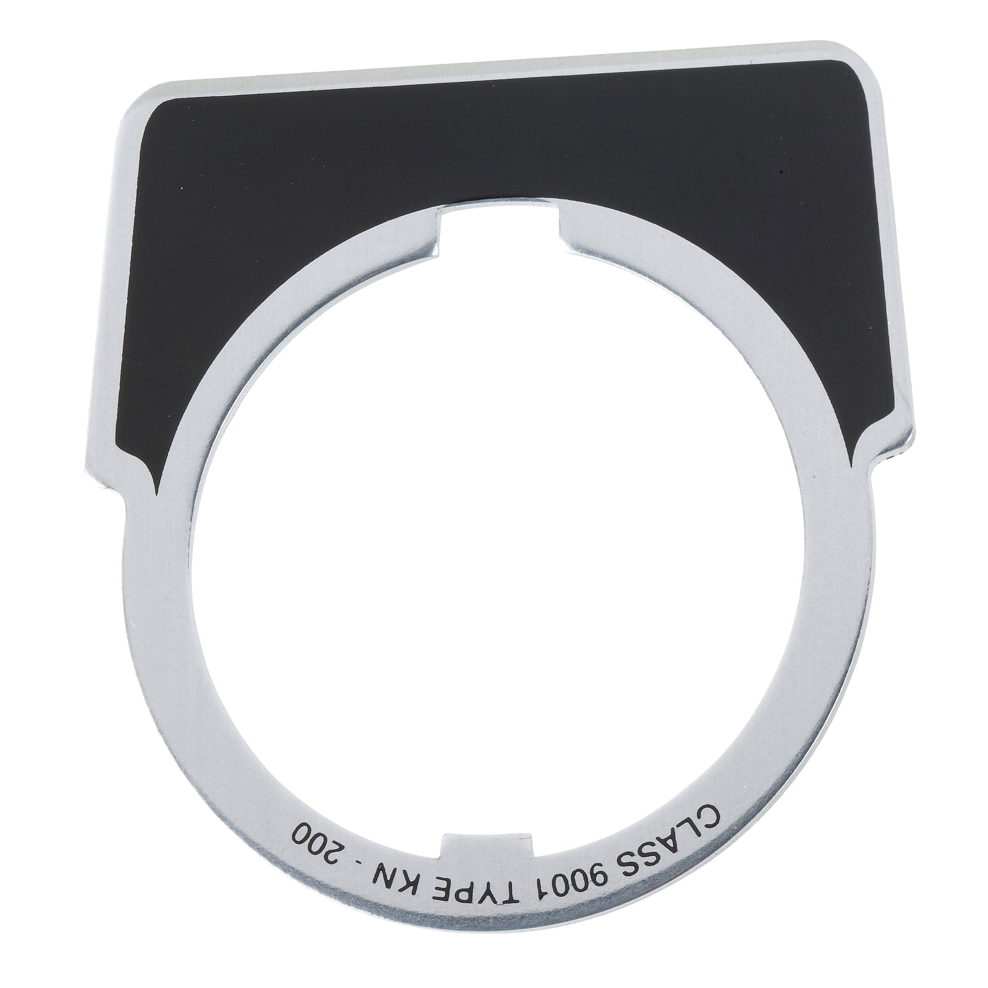 9001KN245WP 9001 T-K Legend Plate, 1-3/4 in H 1-3/4 in W, Square Plate, Plastic, White Field