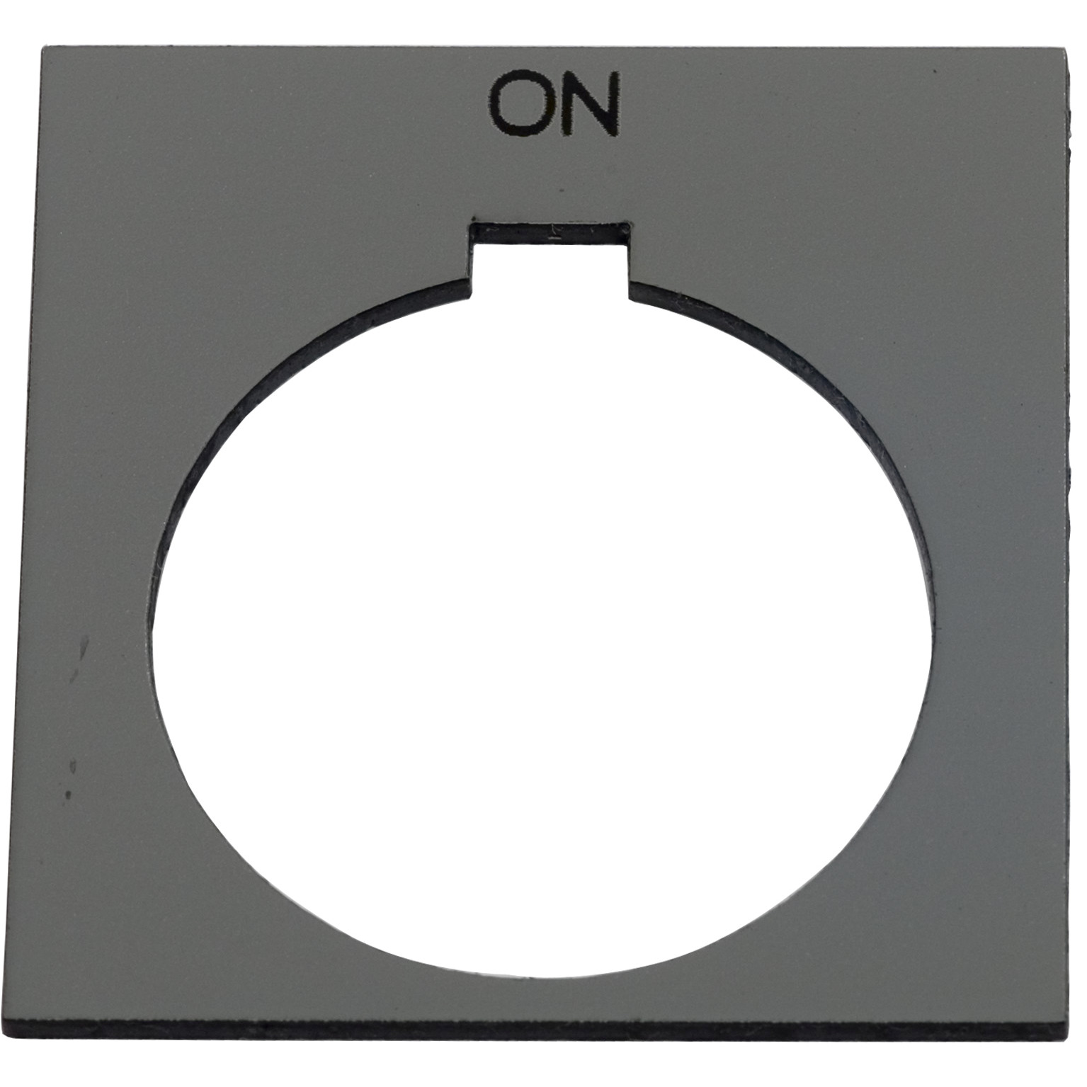 9001KN203SP Harmony Standard Legend Plate, 1-3/4 in H x 1-3/4 in W, Square Plate, Plastic, Silver Field
