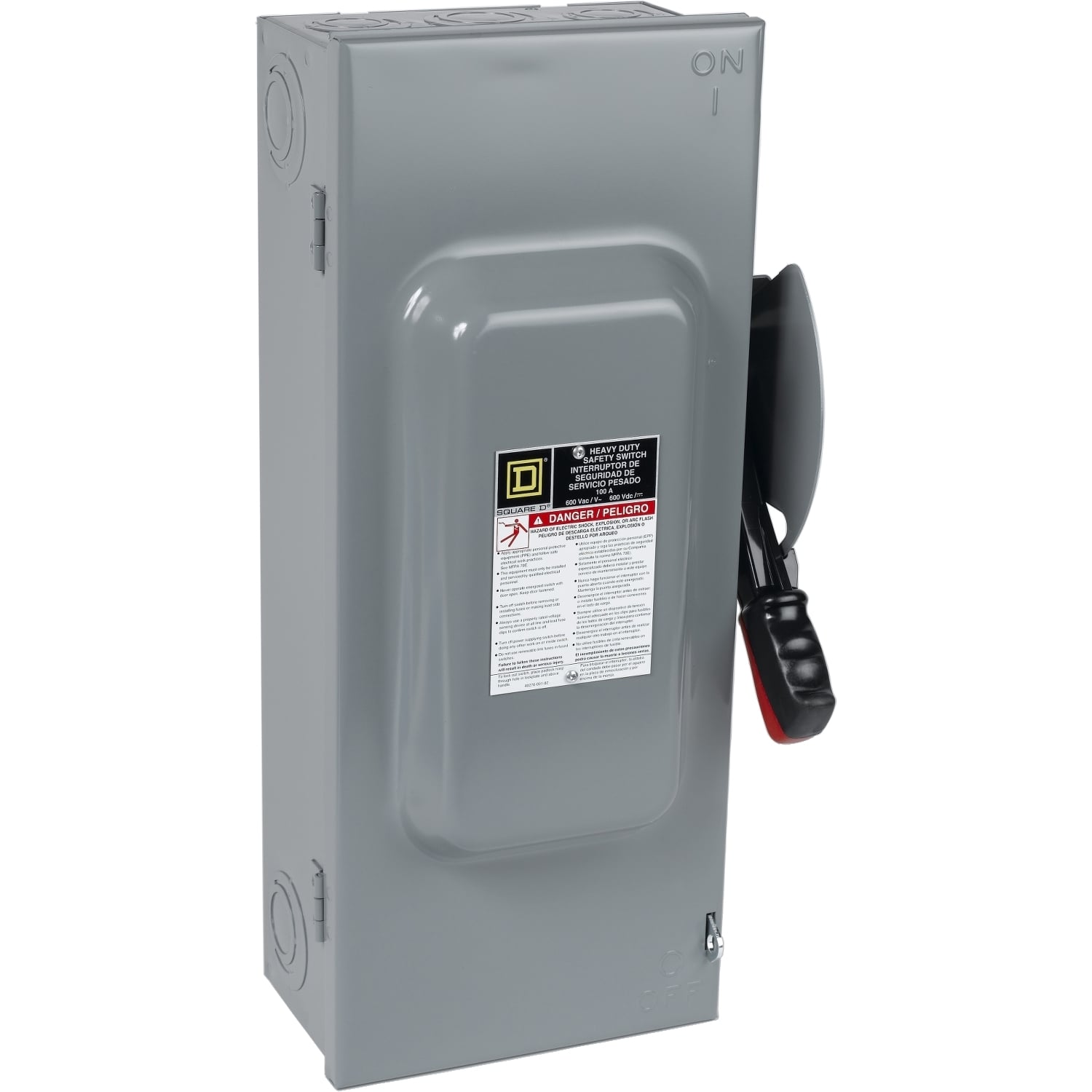 CH363 Fusible Disconnect Heavy Duty Safety Switch, 600 VAC/VDC, 100 A, 30 hp, 50 hp, 75 hp, 3PST Contact, 3 Poles