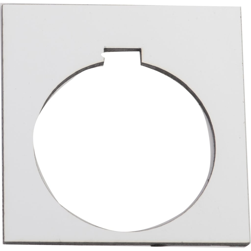 9001KN200WP 9001 T-K Legend Plate, Square Plate, Plastic, White Field
