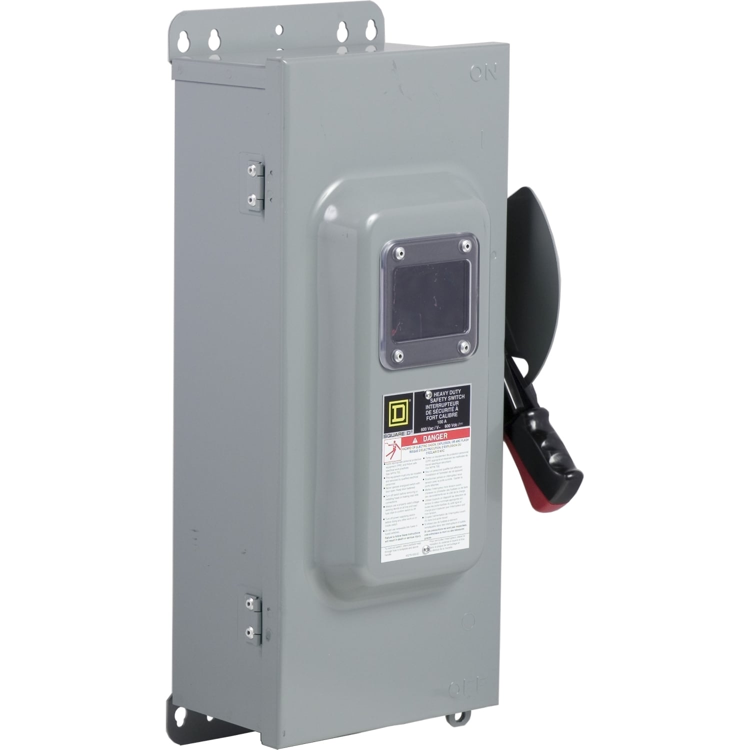 CHU363AWK F6 Dusttight Driptight Heavy Duty Non-Fusible Safety Switch, 600 VAC/VDC, 100 A, 30 hp at 600 VAC 1-Phase, 60 hp at 600 VAC 3-Phase, 30 hp at 600 VDC, 3 Poles