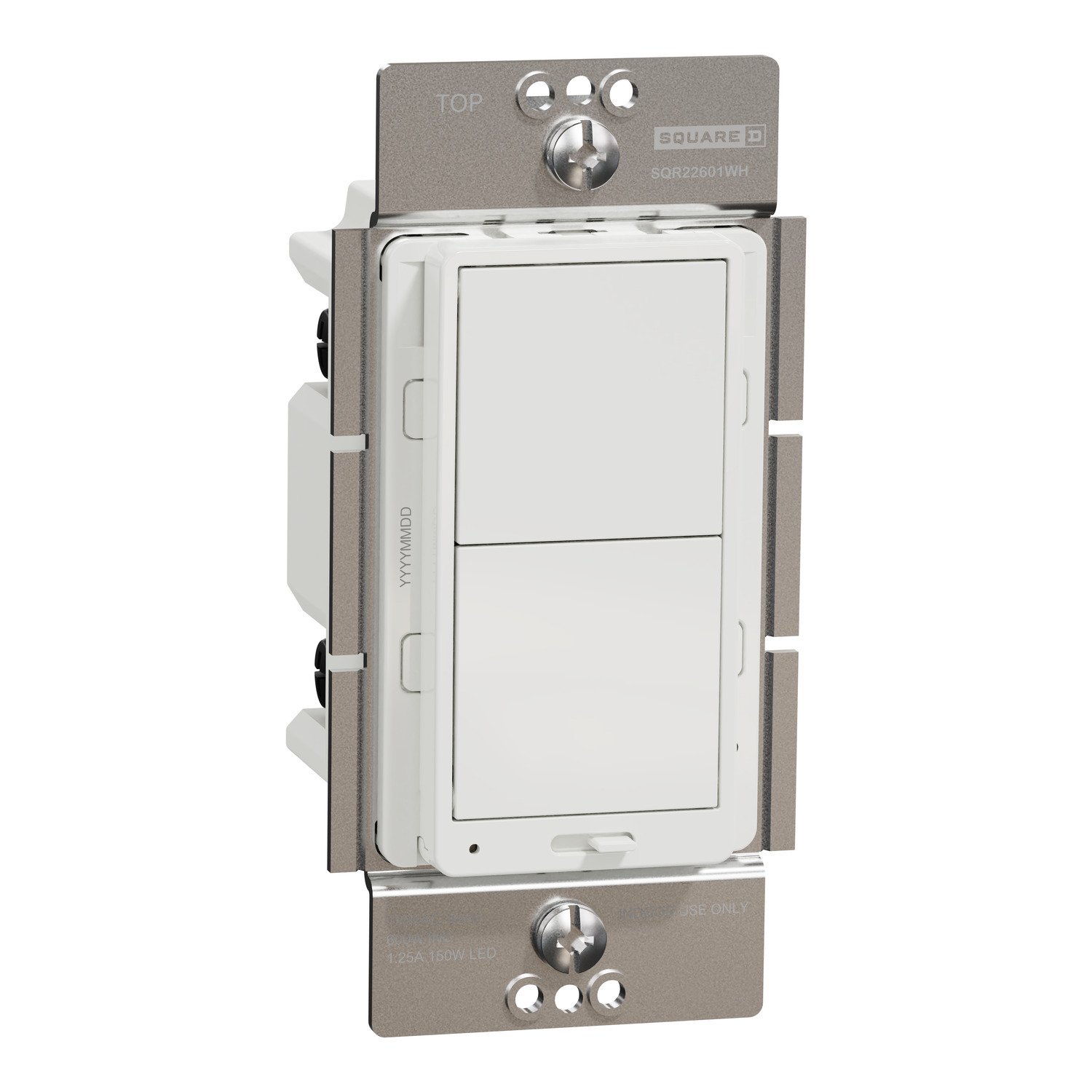 SQR22601WH X Series Dimmer, 120 V, 5 A, 1 poles, White