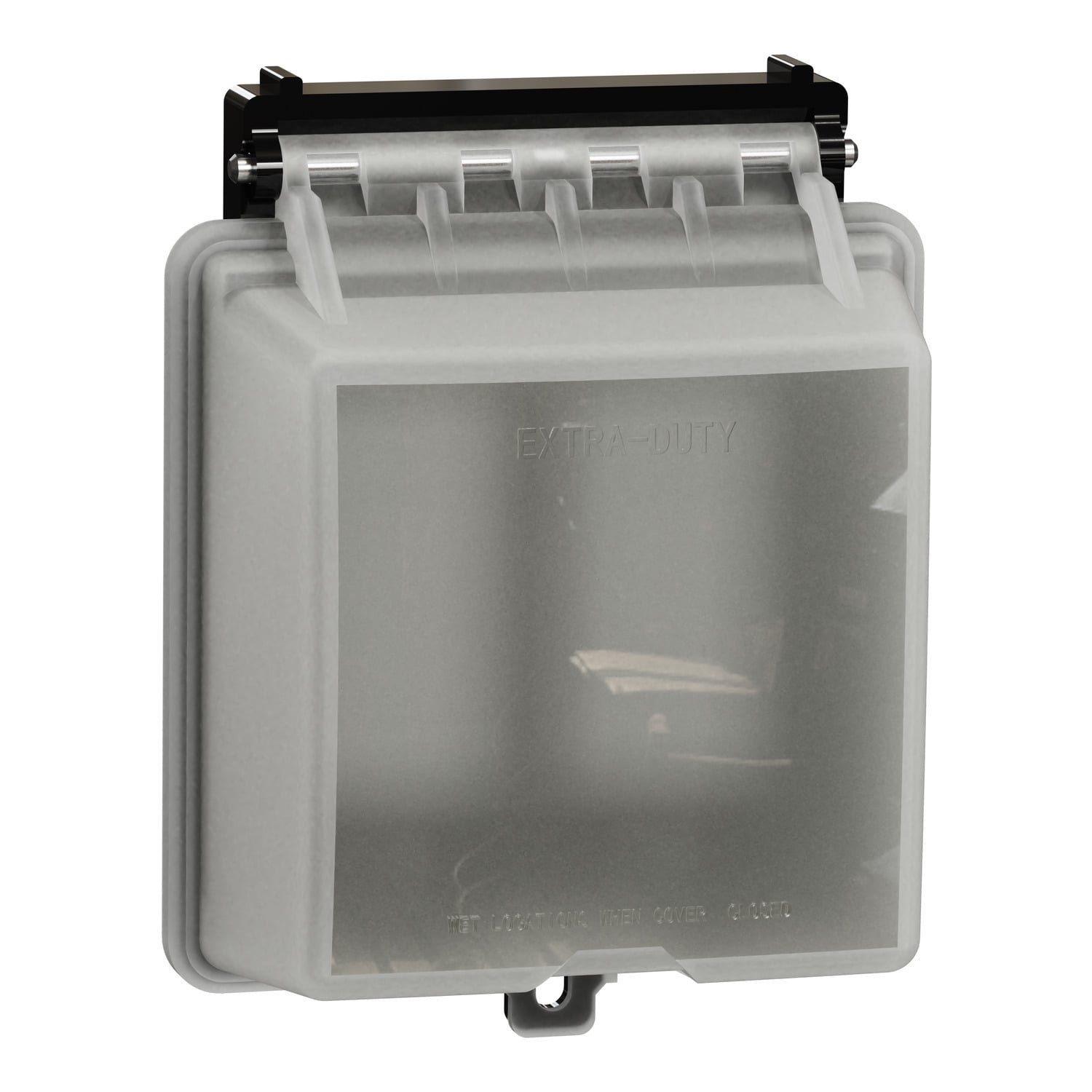 SQWS83121XX X Series Cover, 2 Gangs, 6.57 in W x 5.28 in H x 2.68 in D, Plastic, Transparent