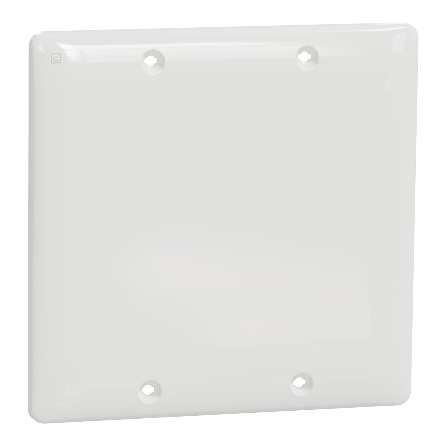 SQWS140002WH X Series Blank Plate, 4.57 in W, 2 Gangs, Polycarbonate