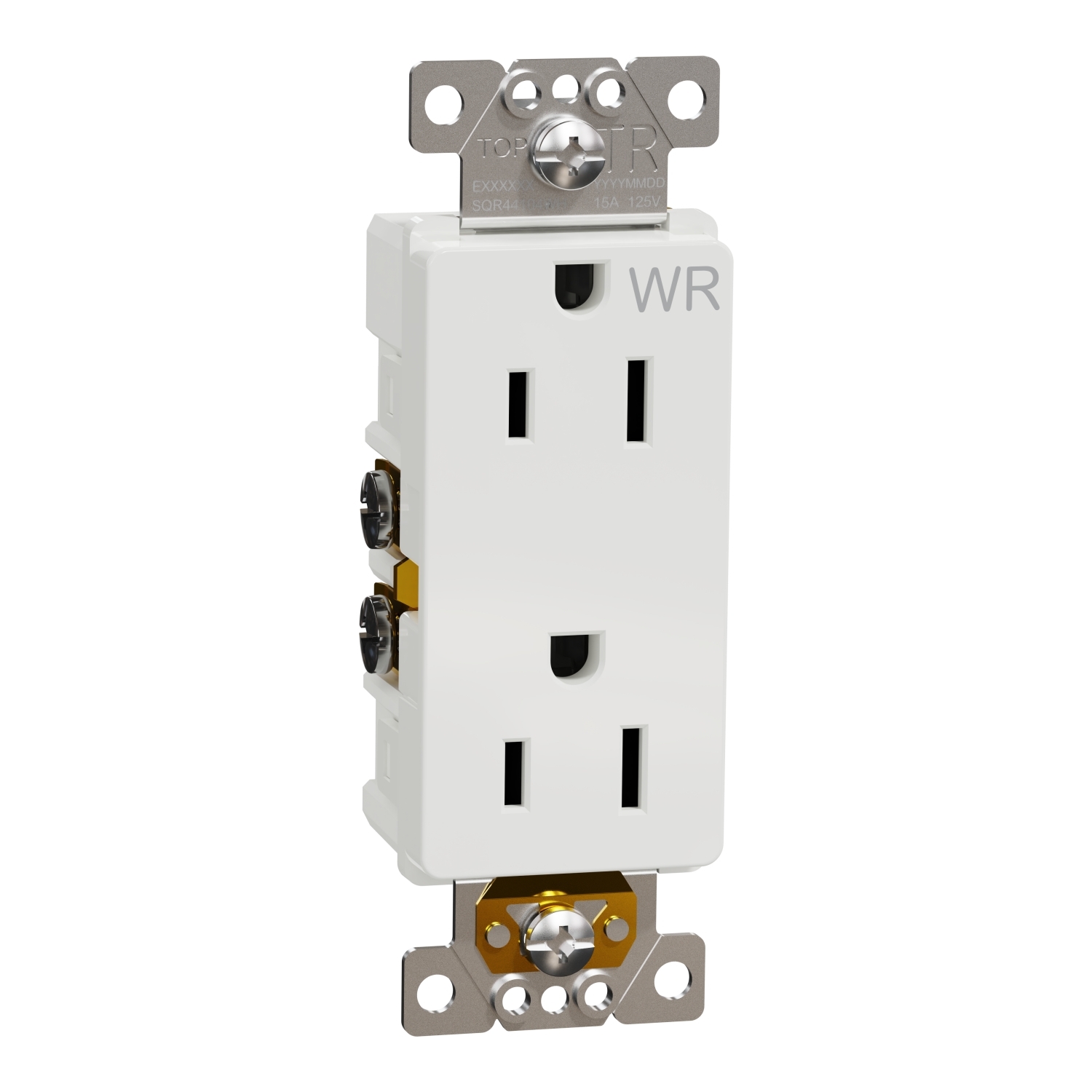 SQR44104WH X Series Socket-outlet, 125 V, 15 A, 2 poles, White