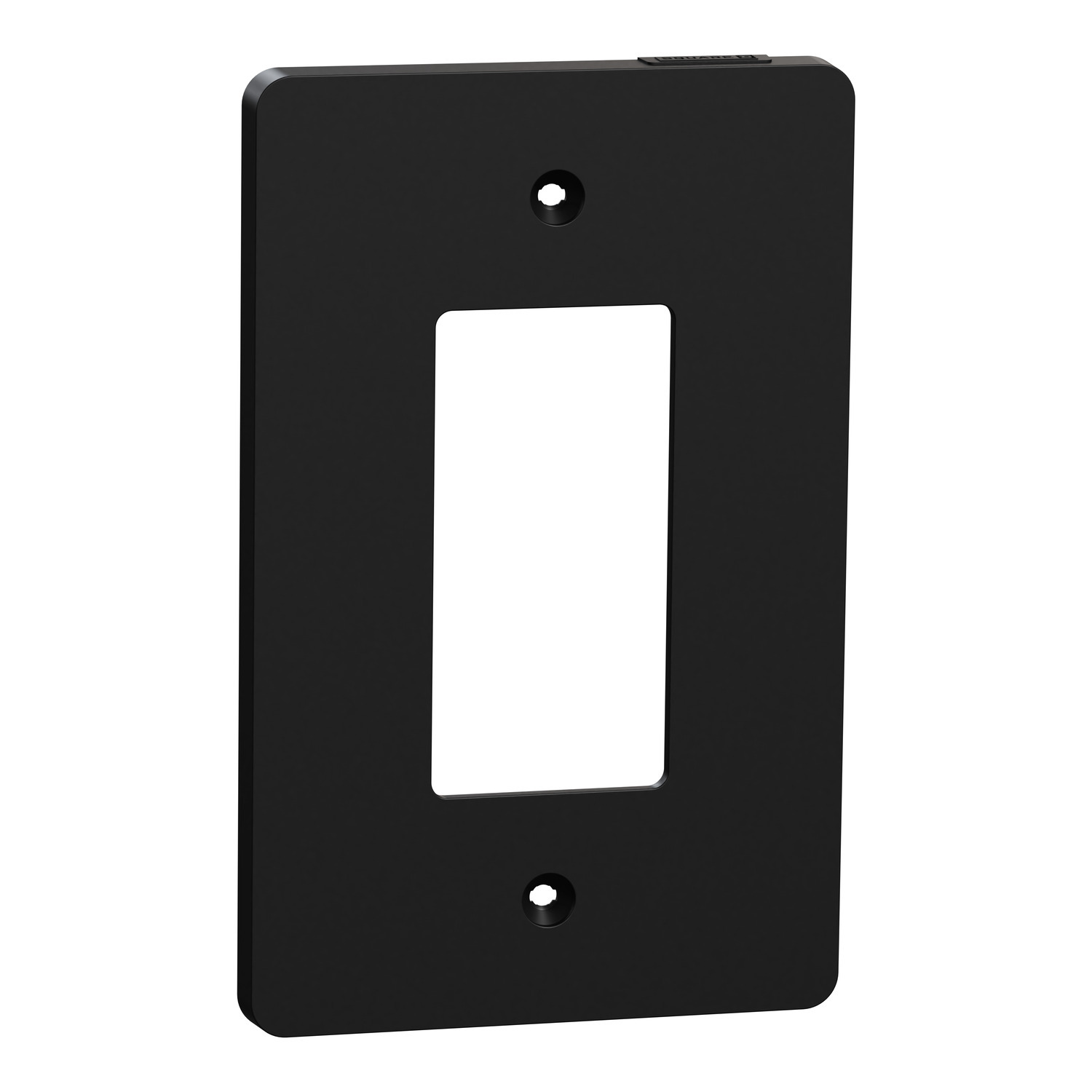 SQWS141001BK X Series Cover Frame, For Use With Decorator/Receptacle/Switch/Dimmer/Fan Control/Sensor, Blank Plate, Plastic, Black