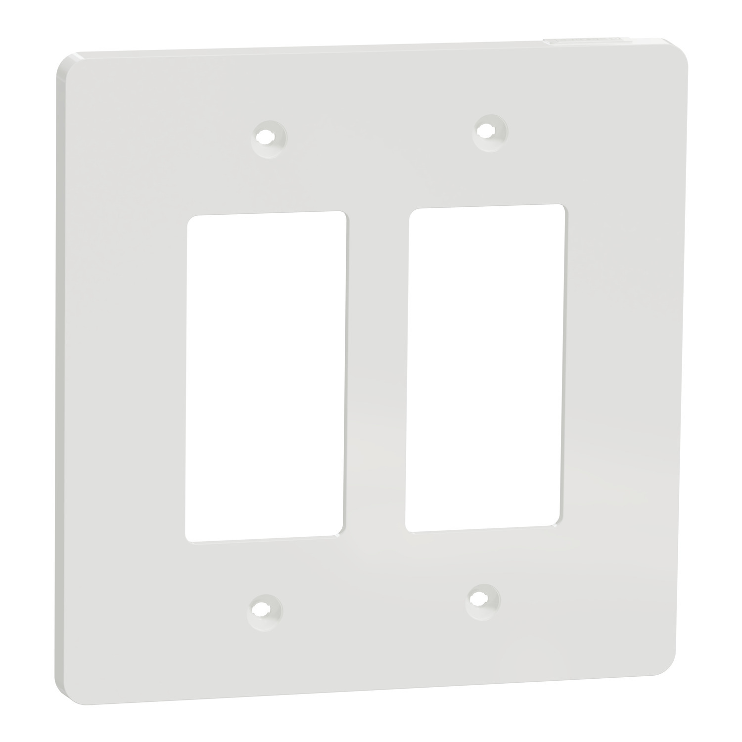 SQWS141002WH X Series Cover Frame, For Use With Decorator/Receptacle/Switch/Dimmer/Fan Control/Sensor, Blank Plate, Plastic, White