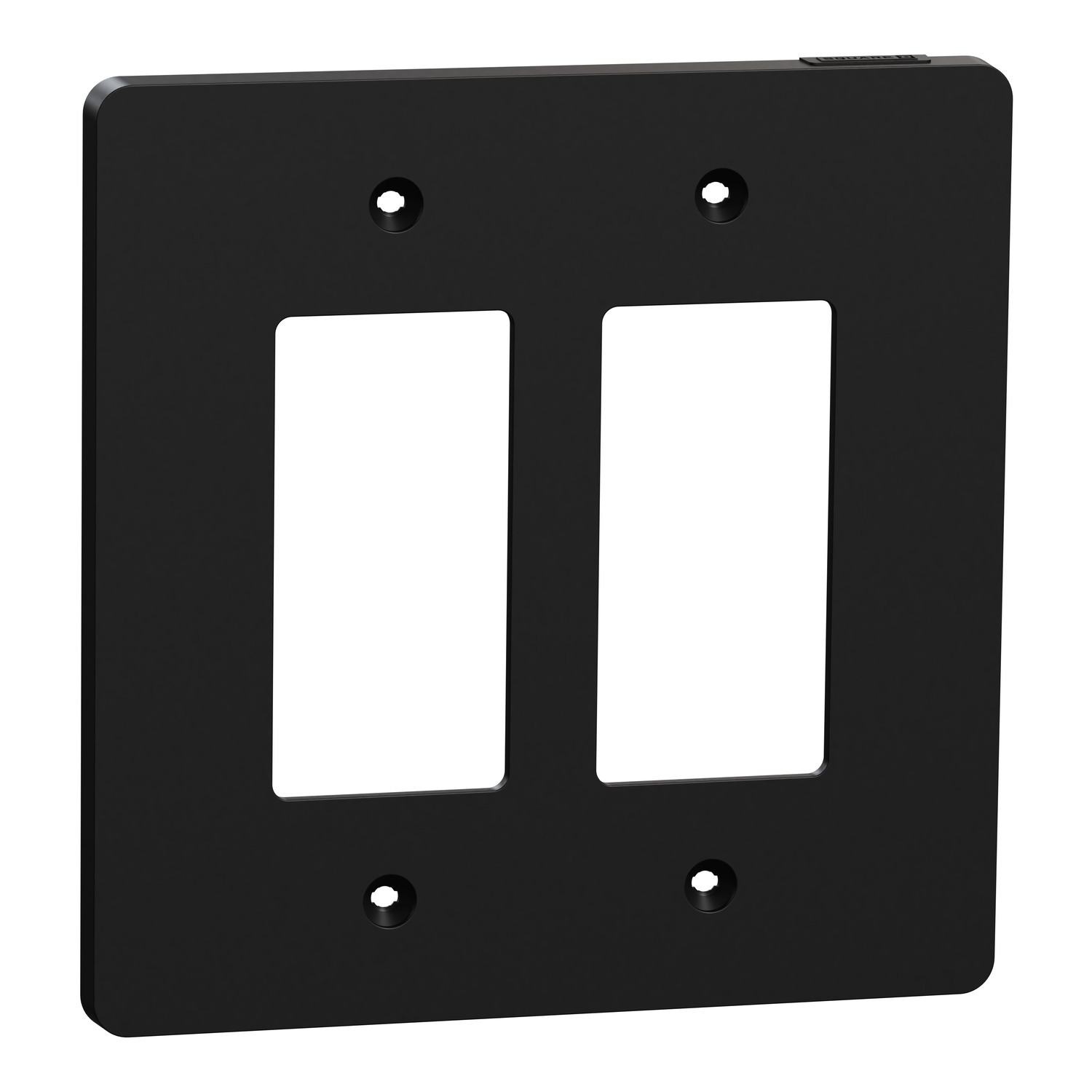 SQWS141002BK X Series Cover Frame, For Use With Decorator/Receptacle/Switch/Dimmer/Fan Control/Sensor, Blank Plate, Plastic, Black