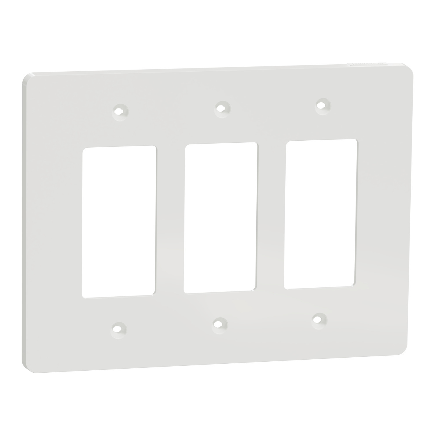 SQWS141003WH X Series Cover Frame, For Use With Decorator/Receptacle/Switch/Dimmer/Fan Control/Sensor, Blank Plate, Plastic, White