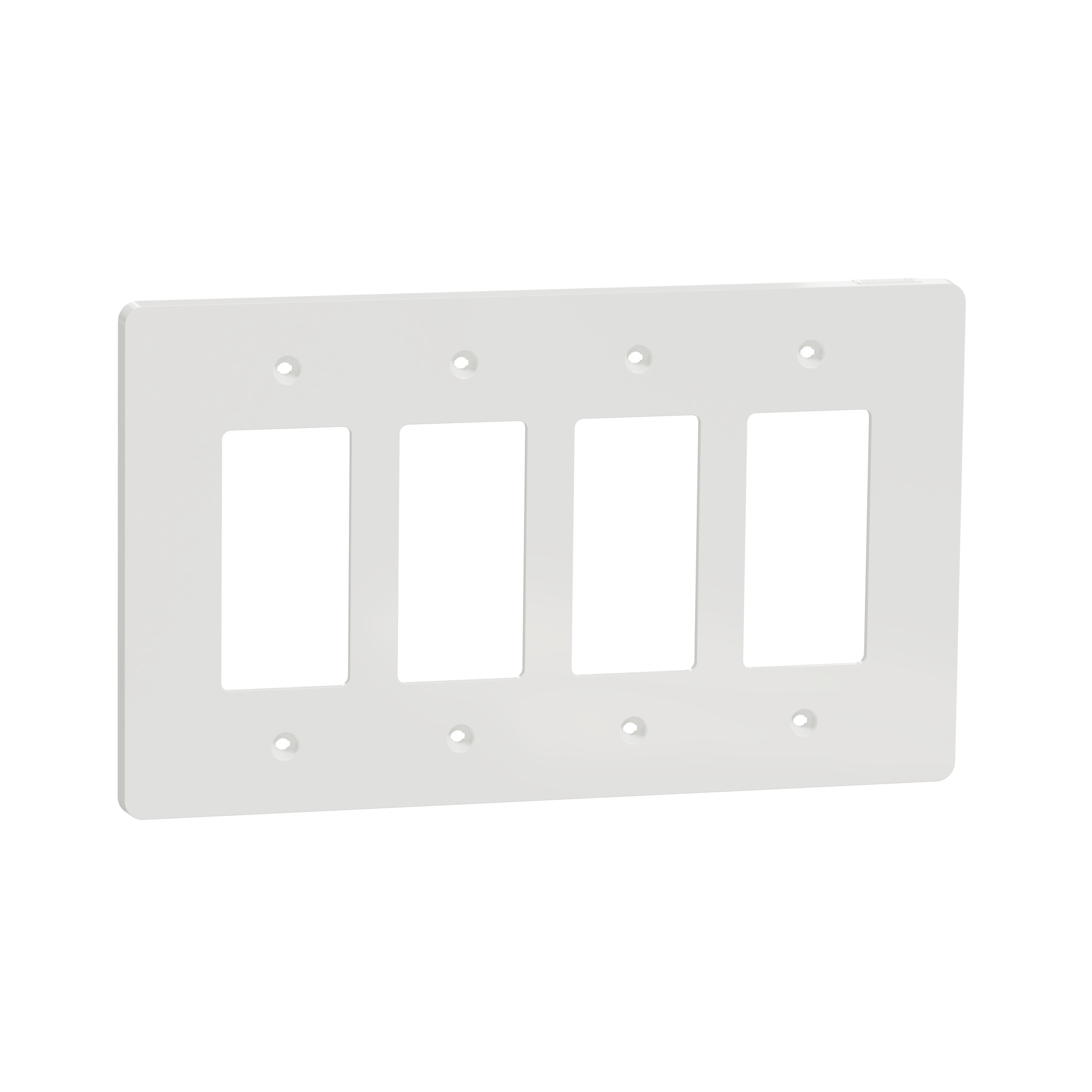 SQWS141004WH X Series Cover Frame, For Use With Decorator/Receptacle/Switch/Dimmer/Fan Control/Sensor, Blank Plate, Plastic, White