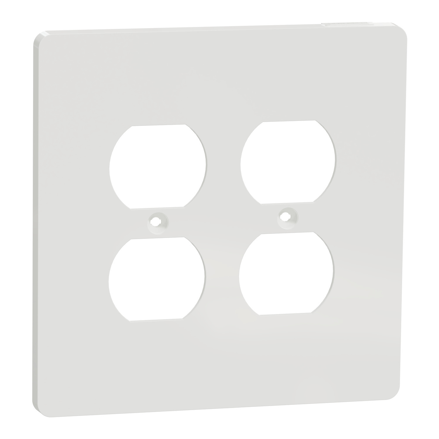 SQWS422012WH X Series Cover Frame, For Use With Standard 4 Socket-Outlet, Duplex Plate, Plastic, White