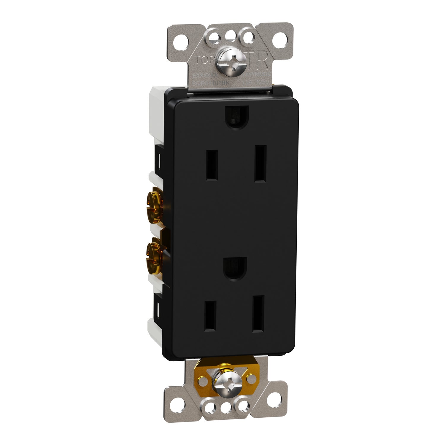 SQR44101BK X Series Socket-outlet, 125 V, 15 A, 2 poles, Black