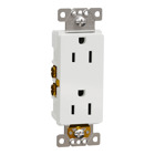 Socket-outlet, X Series, 15A, decorator, tamper resistant, residential, white, matte finish, 10 pcs