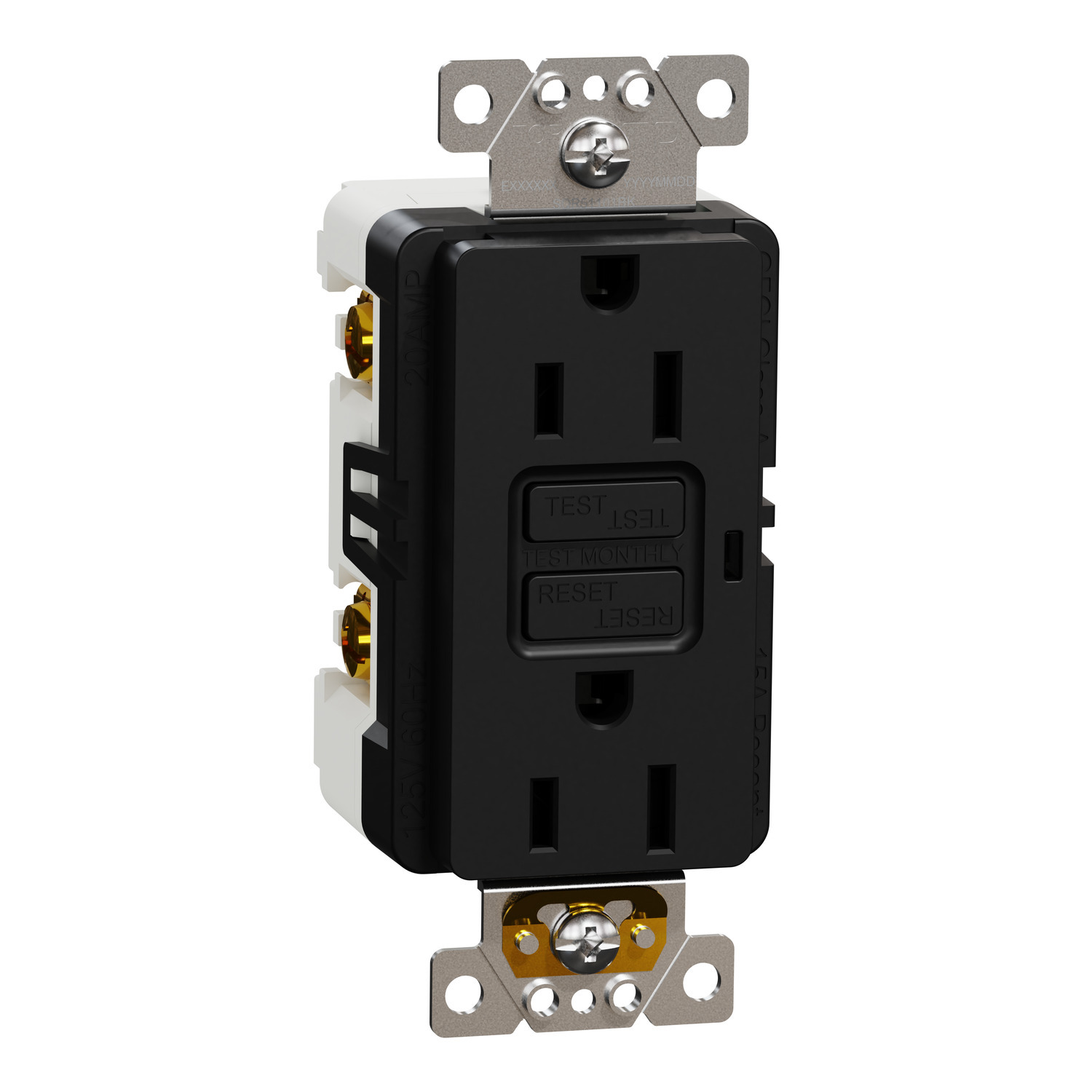 SQR51101BK X Series, 125 V, 15 A, 2 Poles, Black