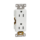 Socket-outlet, X Series, 15 A, decorator, tamper resistant, commercial, white, matte finish