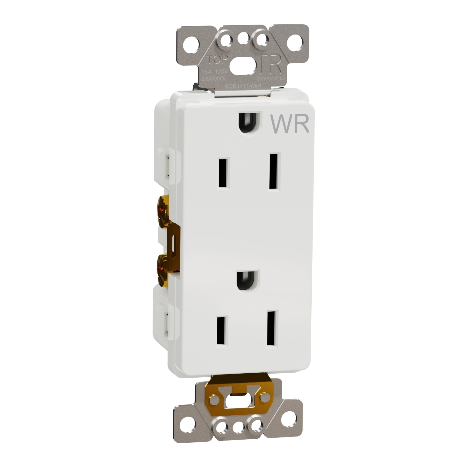 SQR44114WH X Series Socket-outlet, 125 V, 15 A, 2 poles, White