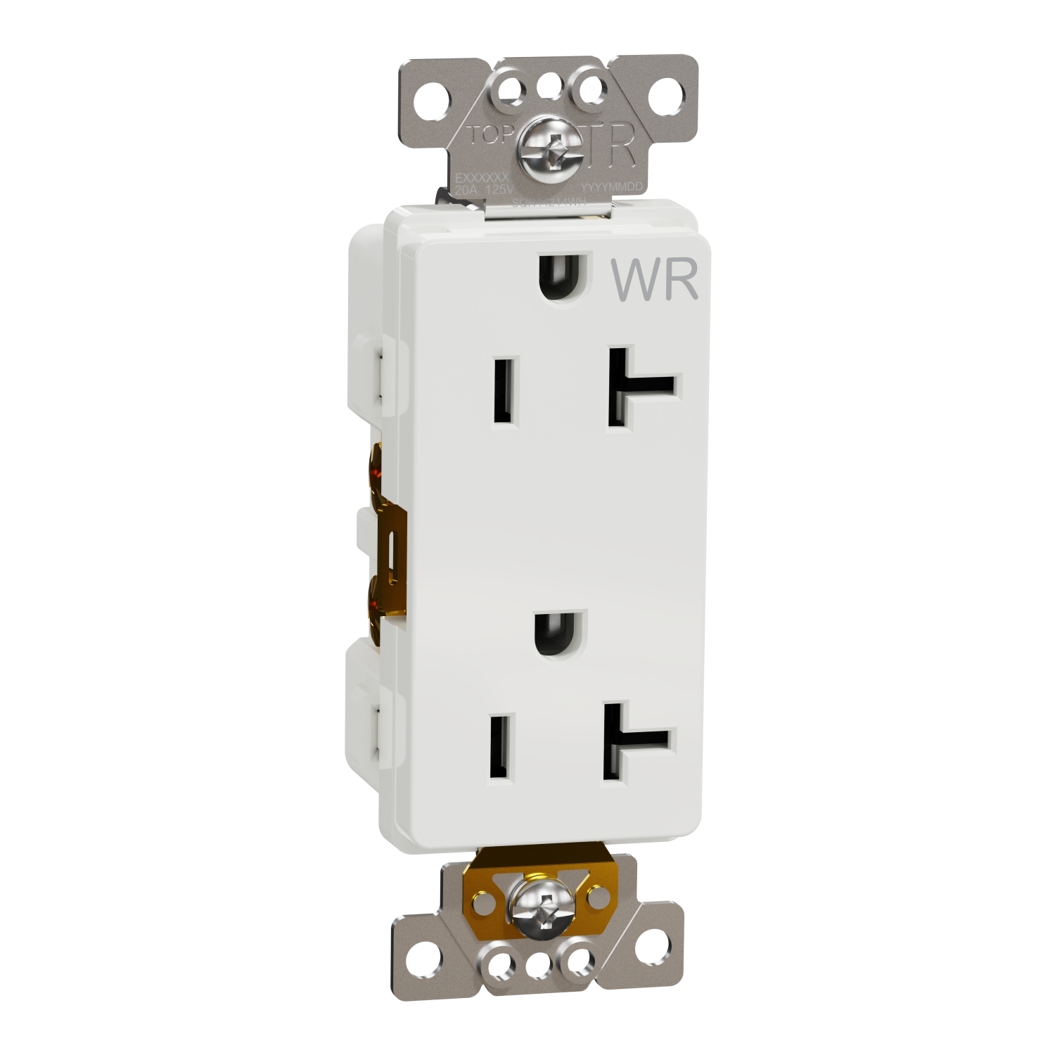 SQR44214WH X Series Socket-outlet, 125 V, 20 A, 2 poles, White