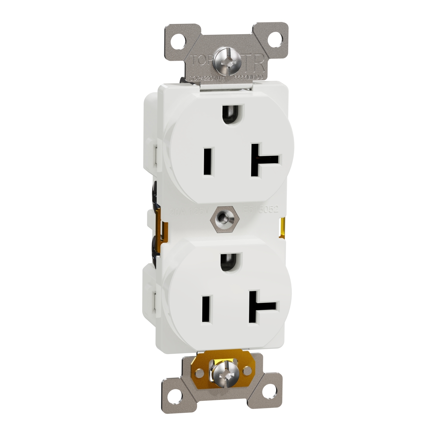SQR42201WH X Series Socket-outlet, 125 V, 20 A, 2 poles, White