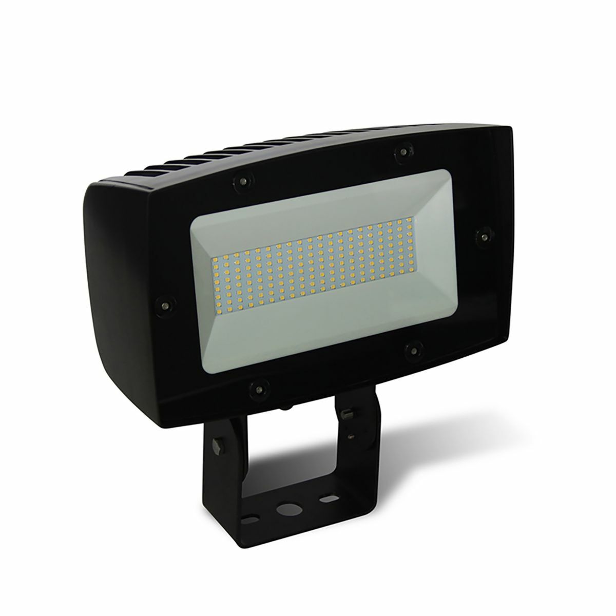 FL80-NW-G1-PCB-T-FL-8-BZ Luminaires General Purpose LED Floodlight With Photocell, (128) LED Lamp, 80 W Fixture, 120 to 277 V AC, Textured Dark Bronze Housing