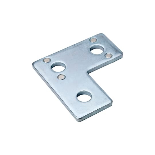AB219M-EG Superstrut 200 Corner Plate With Magnets, 3 Holes, 3-1/2 in L x 1-5/8 in W x 1/4 in THK, Steel