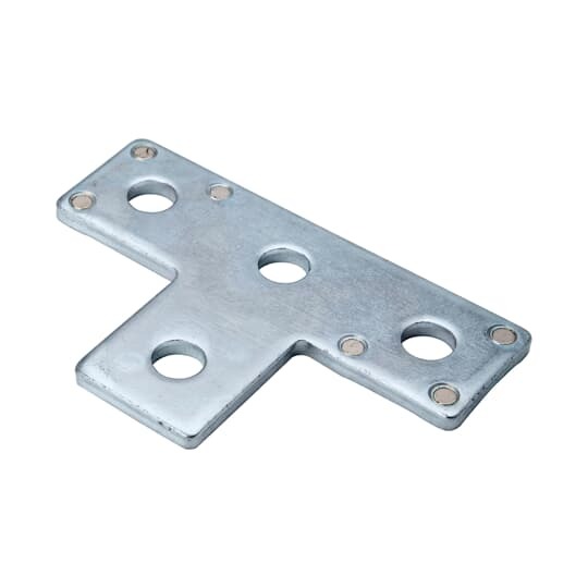 AB220M-EG Superstrut 200 Tee Plate, 4 Holes, 5-3/8 in L x 1-5/8 in W x 1/4 in THK, Steel