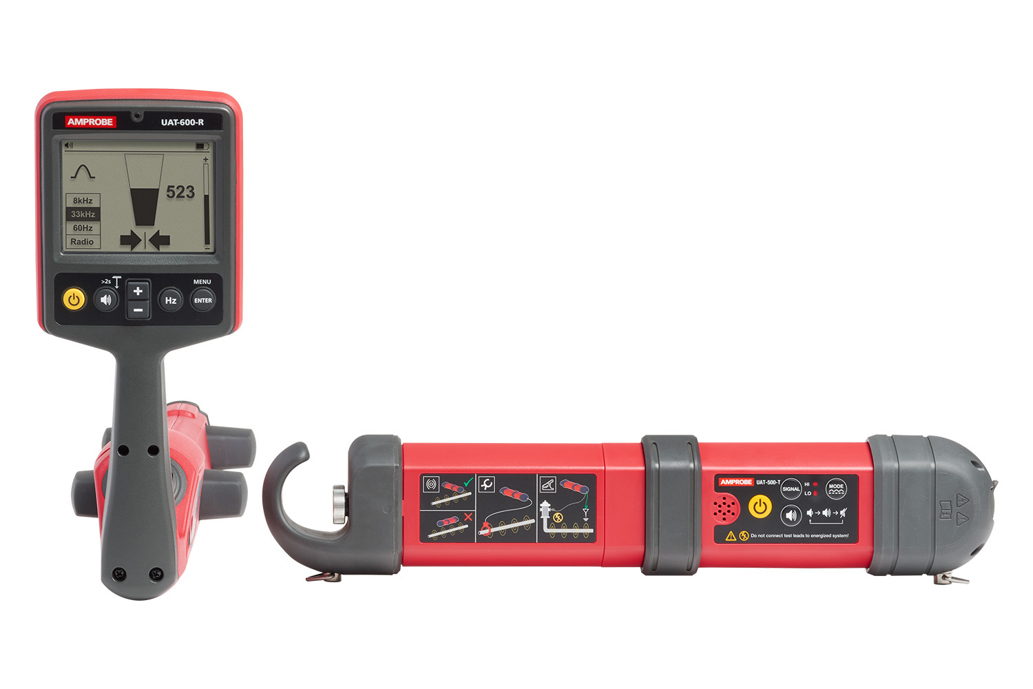 UAT-505 UAT-500 Underground Utilities Locator Kit, 20 ft Measuring, +/-5 % Accuracy, Power Source: (4) 1.5 V DC Batteries, LCD Display